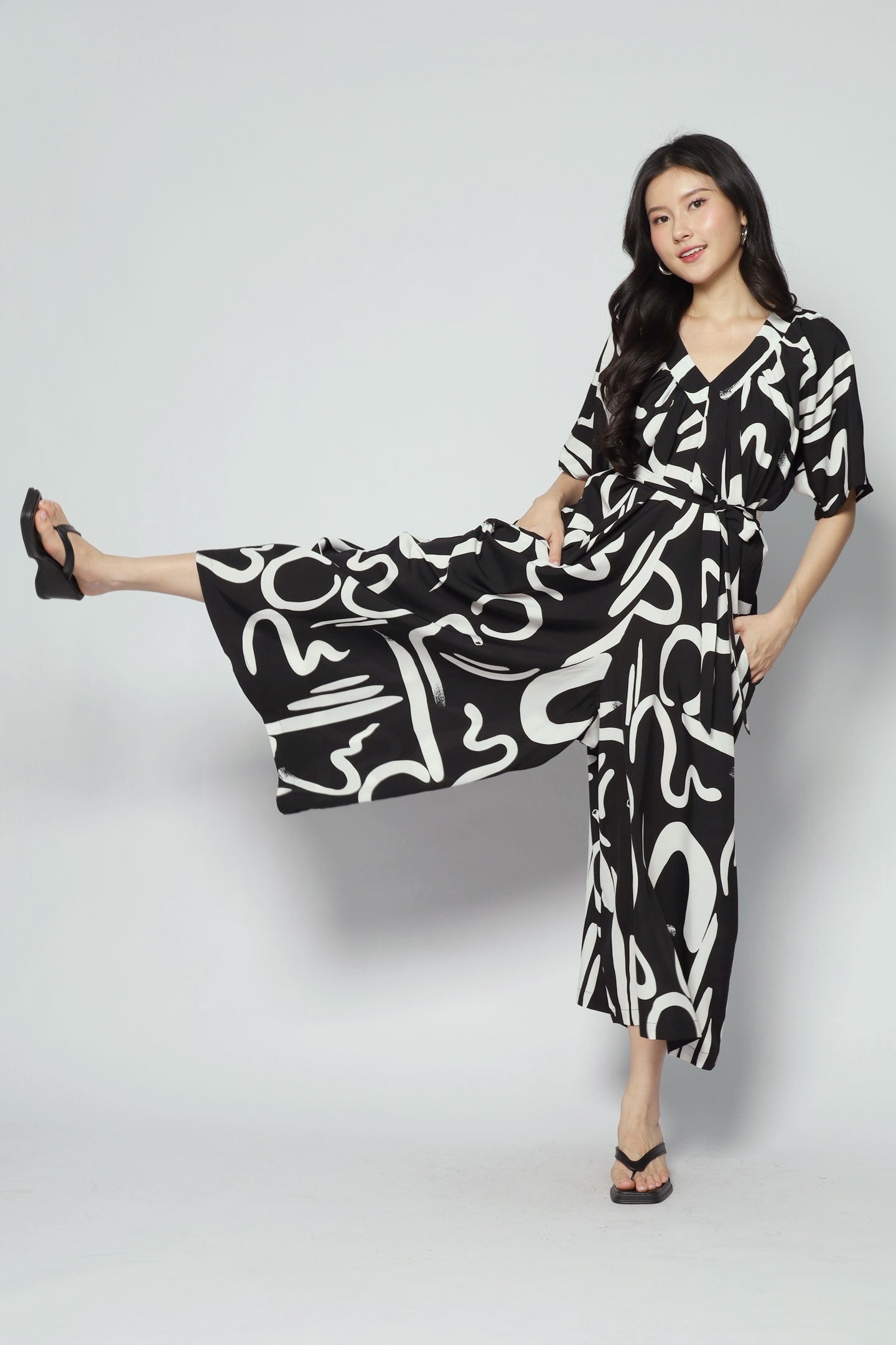 Houston Jumpsuit in BW Strokes