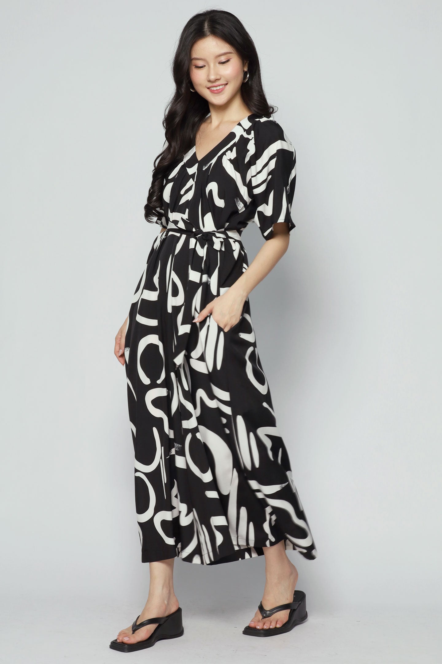 Houston Jumpsuit in BW Strokes