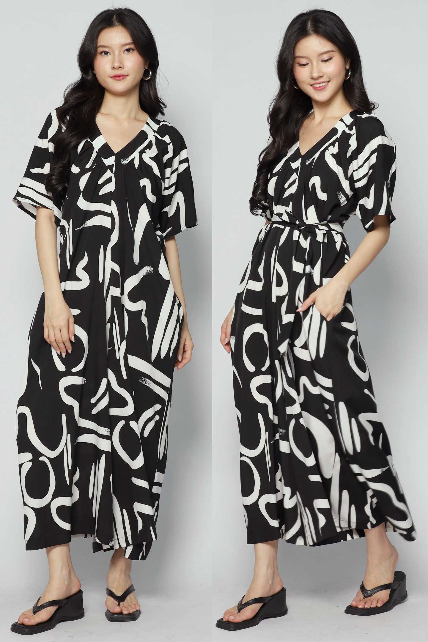 Houston Jumpsuit in BW Strokes