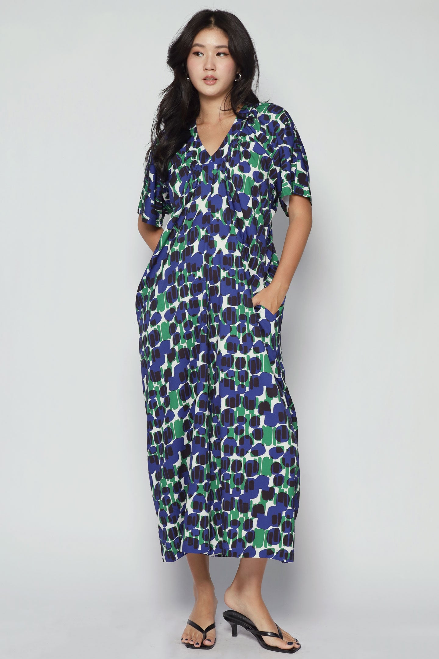 Houston Jumpsuit in Indigo Mosaic