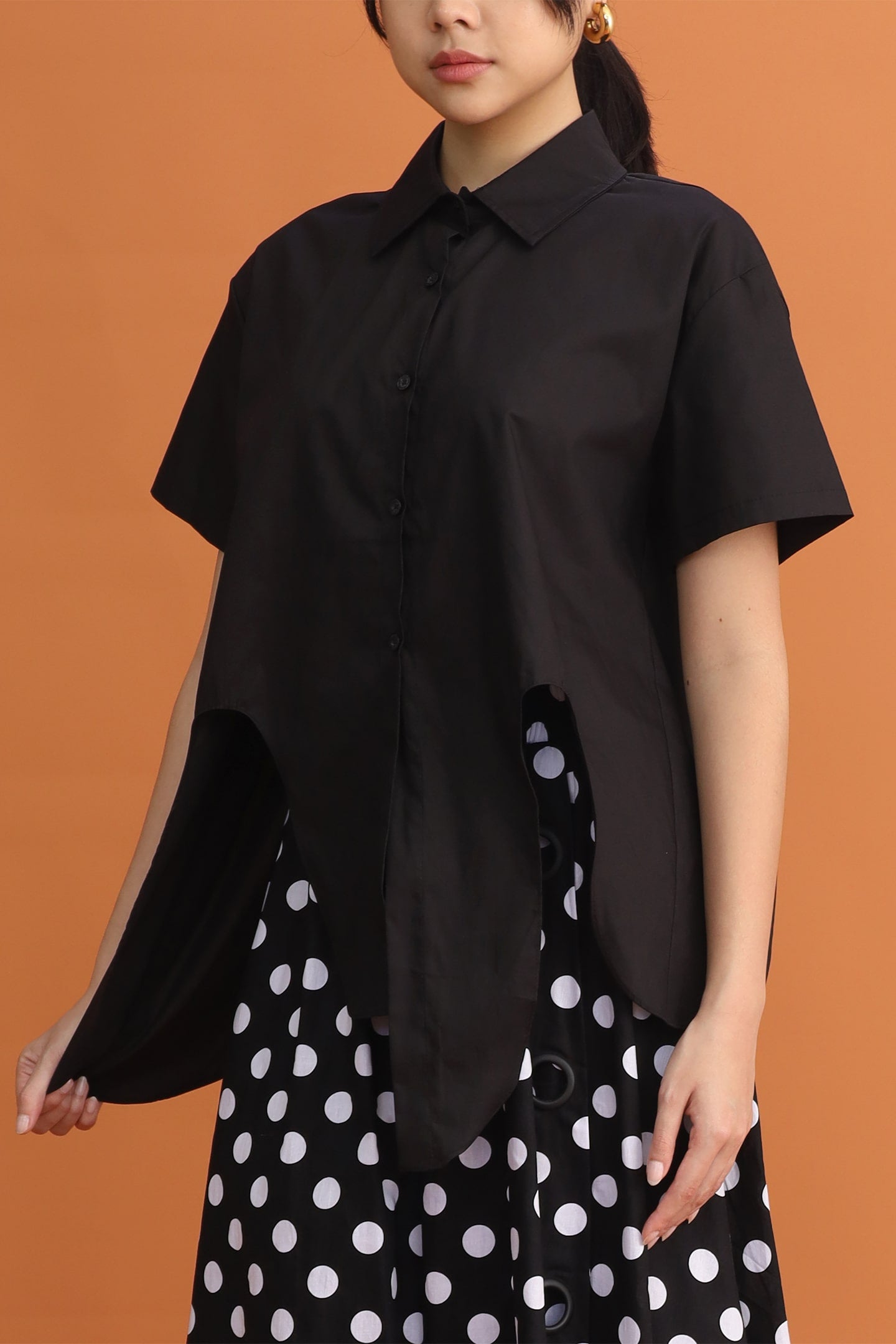 CHOSEN: Dada Asymmetrical Shirt in Black