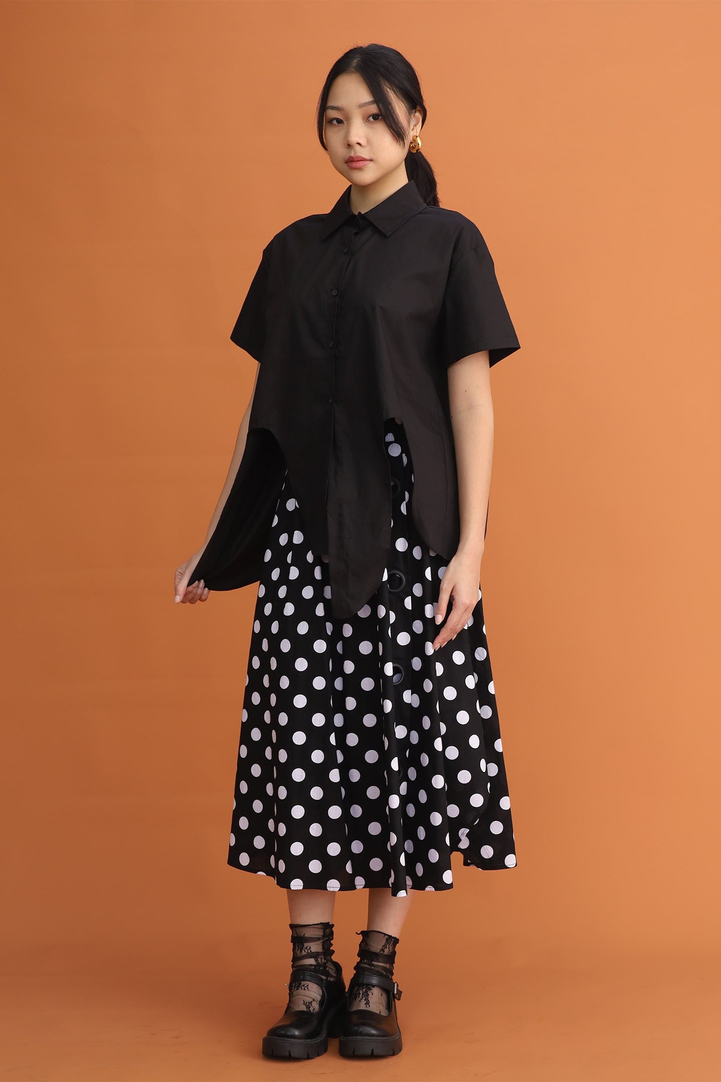 CHOSEN: Dada Asymmetrical Shirt in Black