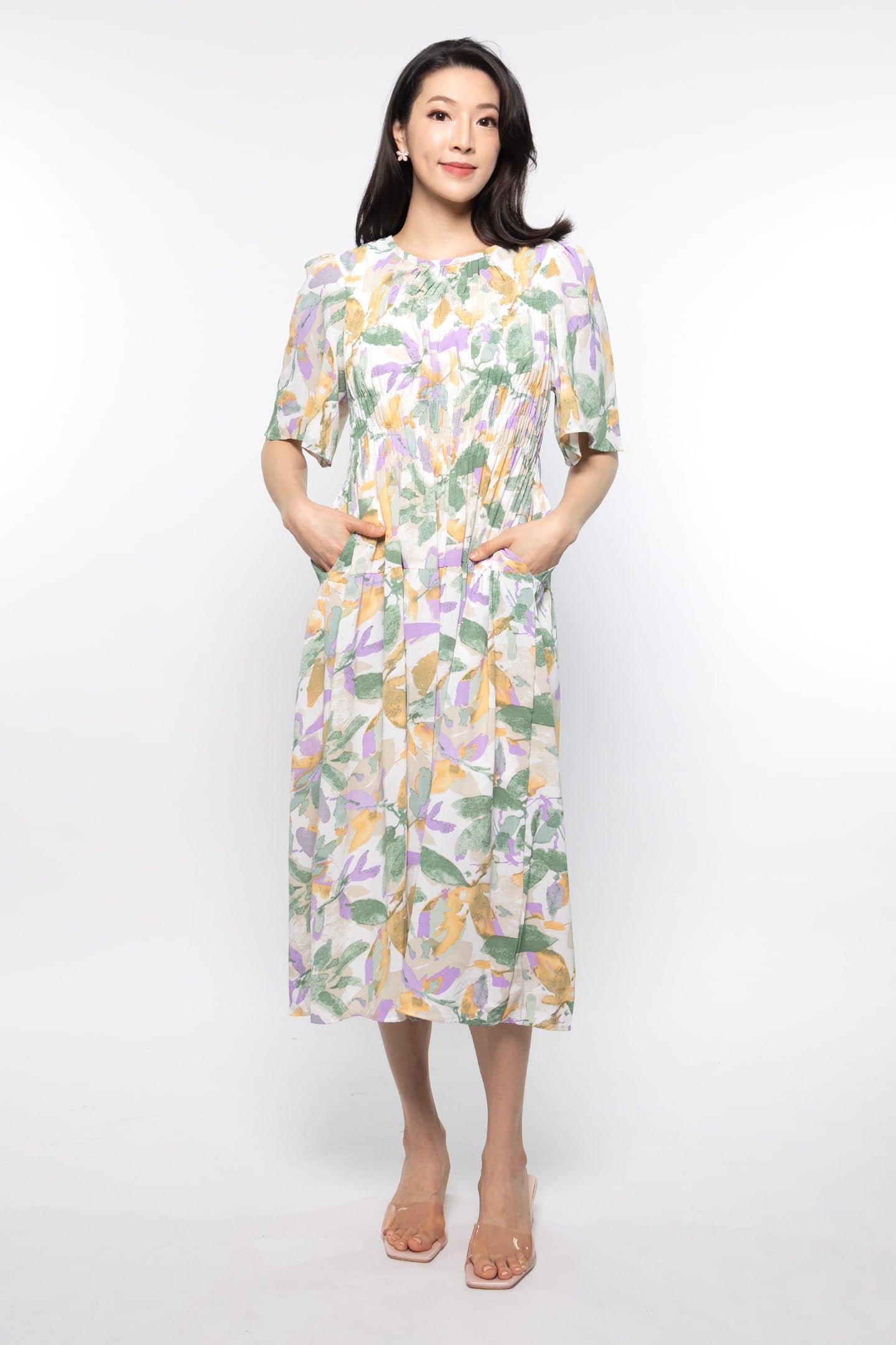 Astha Dress in Botanical