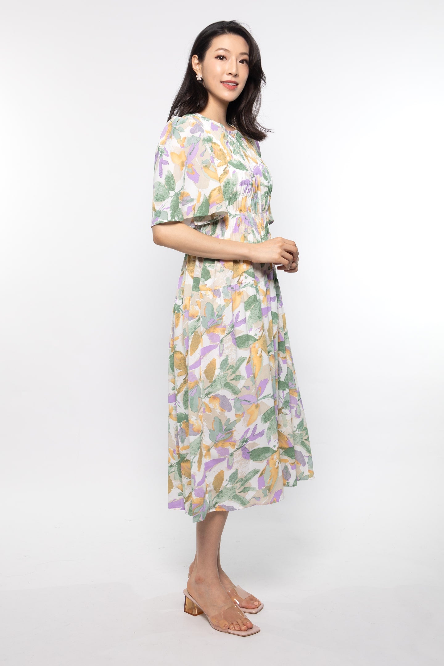 Astha Dress in Botanical