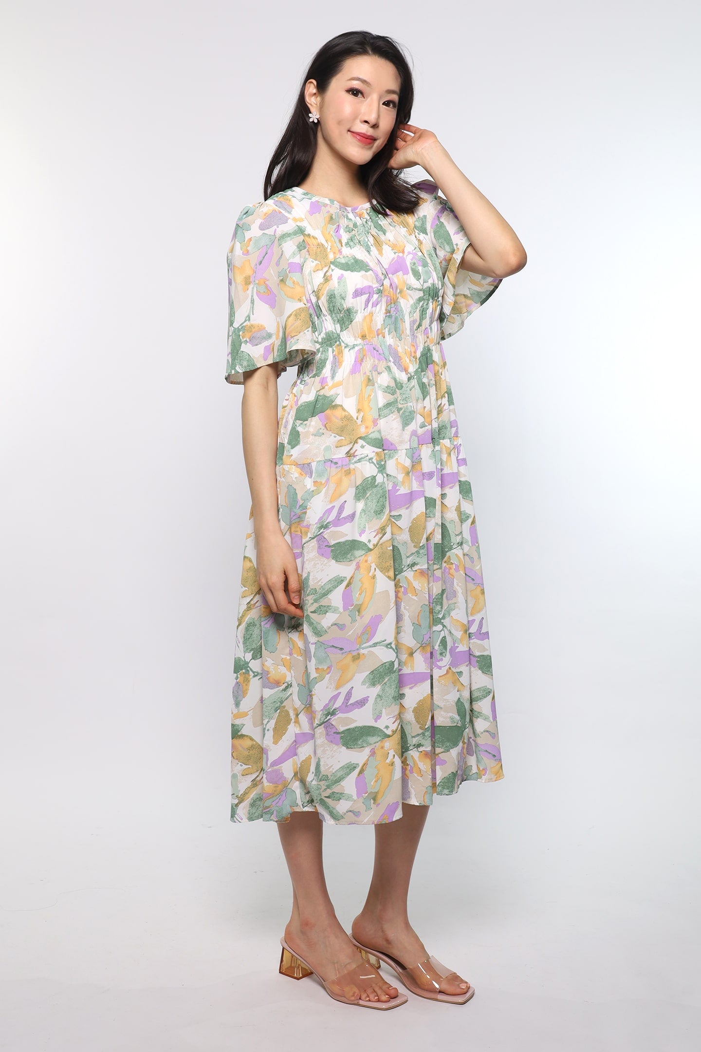 Astha Dress in Botanical