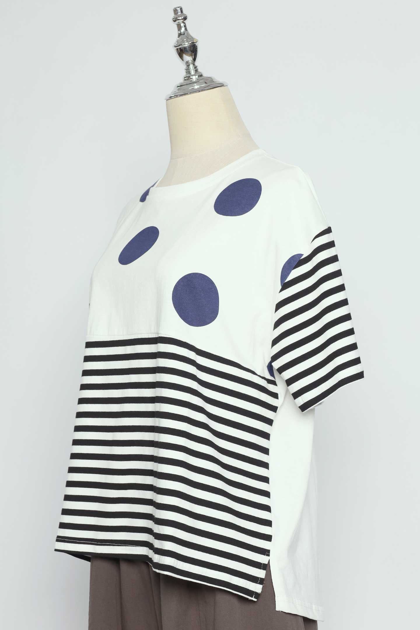 PO - Irinia Polkadot Stripes Top