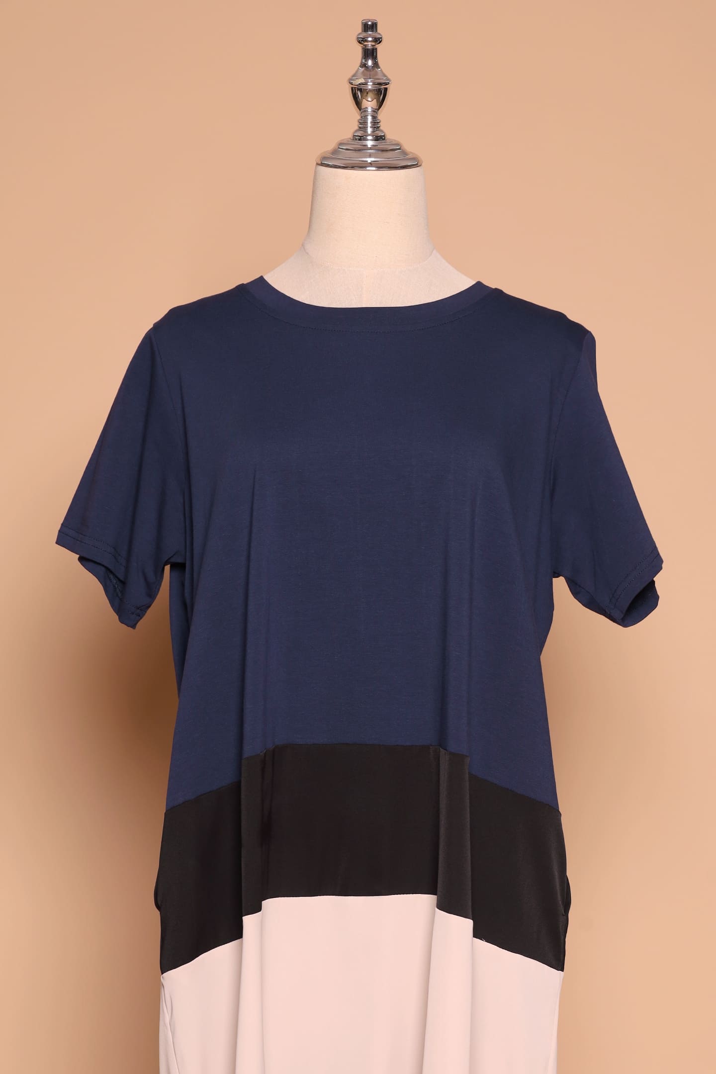 PO - Ivon Colourblock Dress in Blue