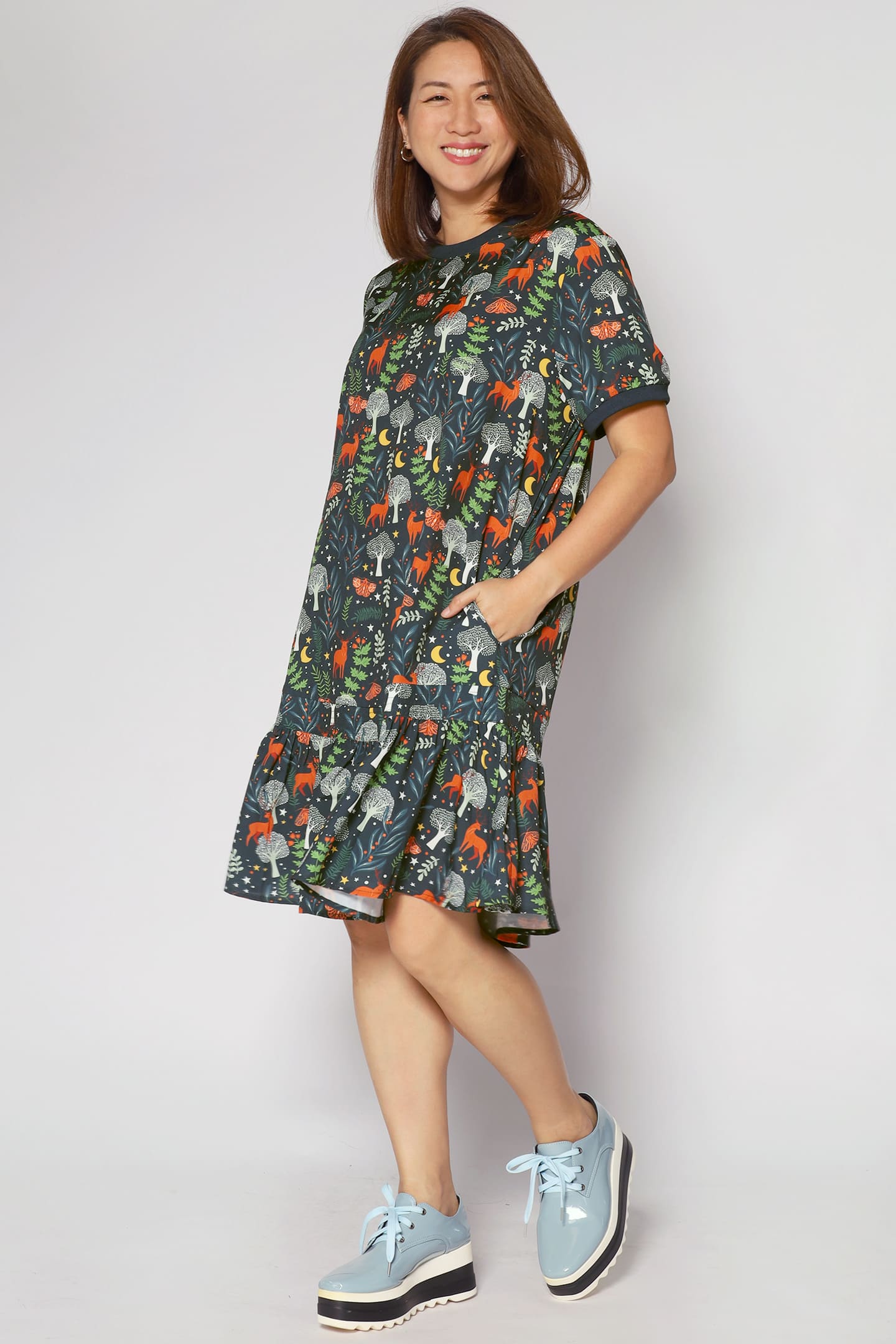 Izabella Dress in Doe A Deer