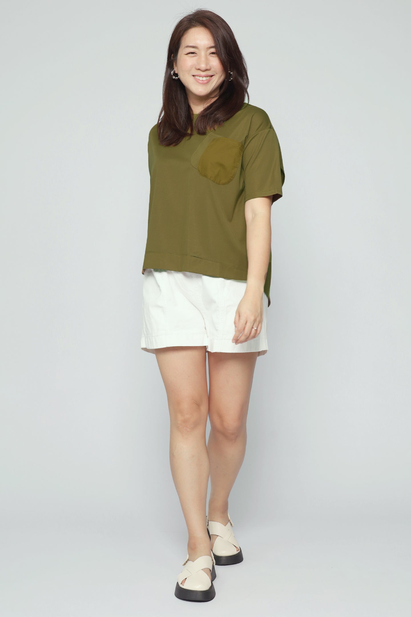 Easy By TE - Joraine Pocket Top in Olive