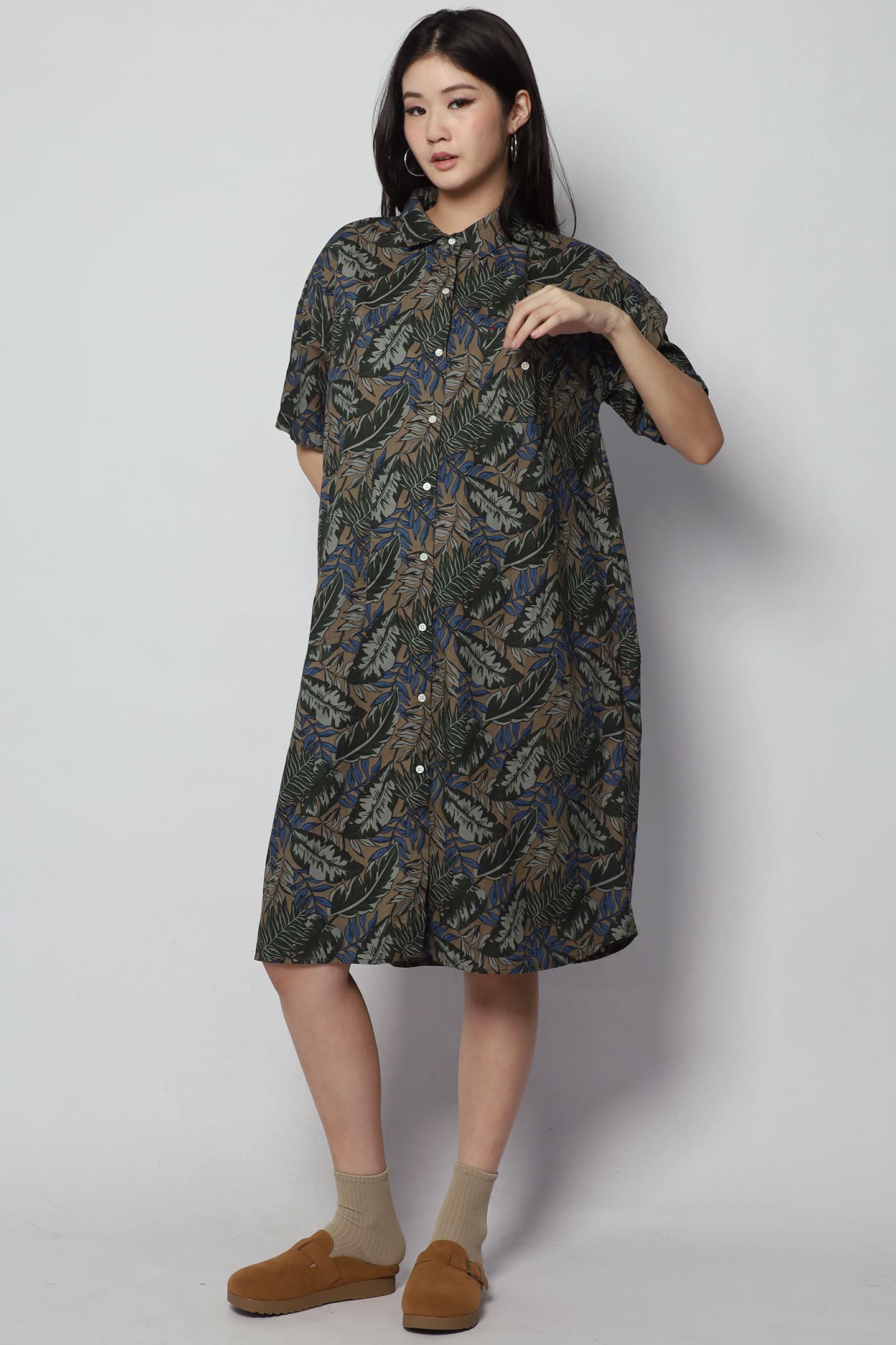 Jacelyn Resort Printed Shirt Dress