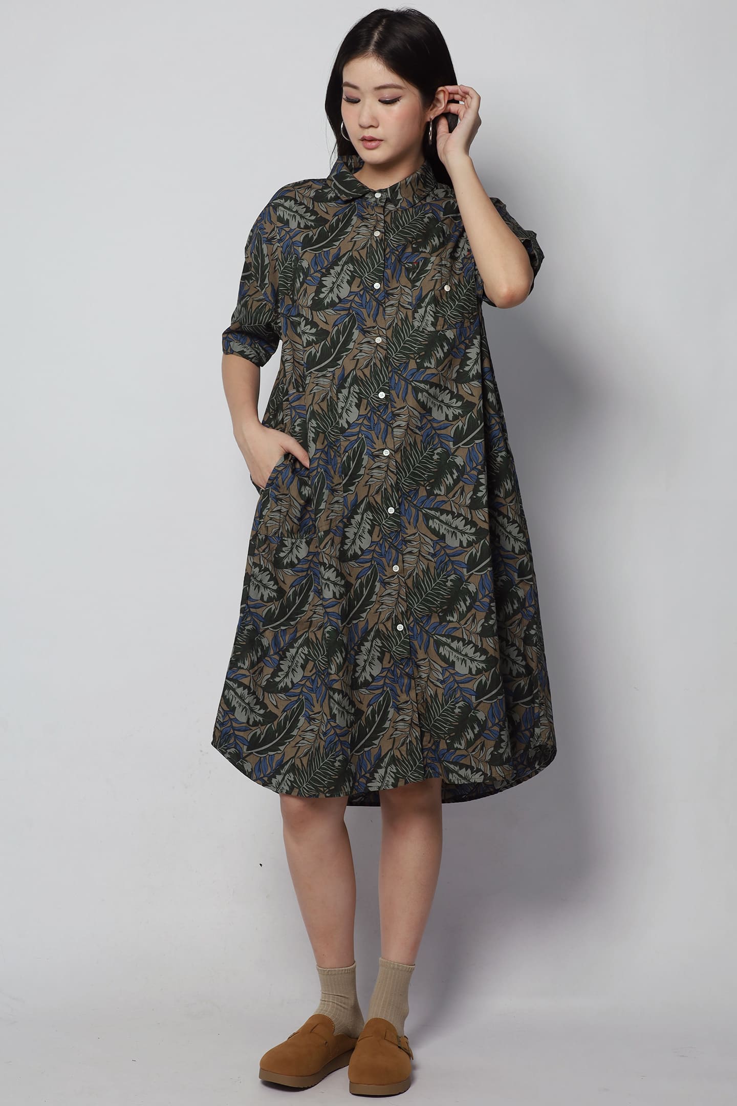 Jacelyn Resort Printed Shirt Dress