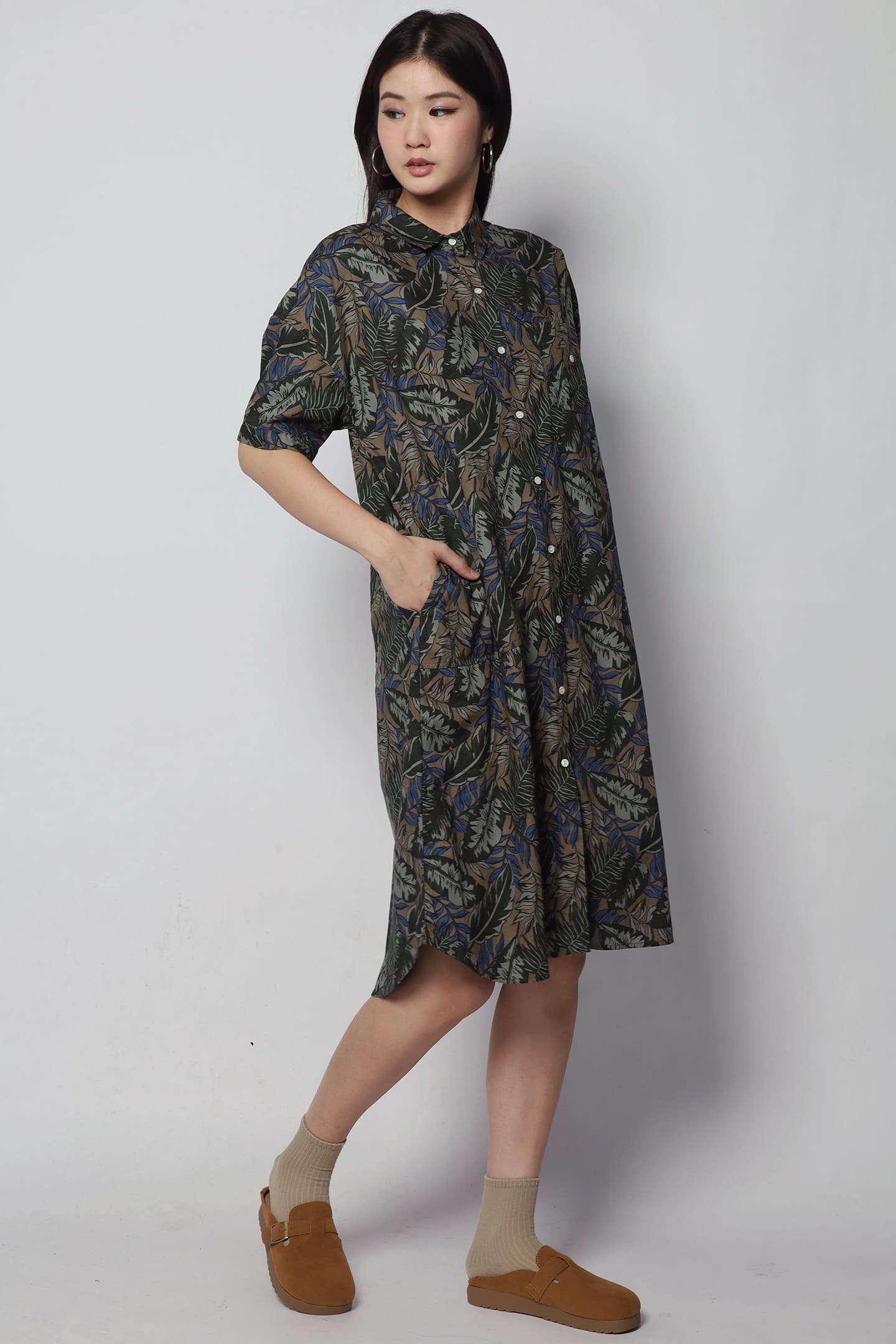 Jacelyn Resort Printed Shirt Dress