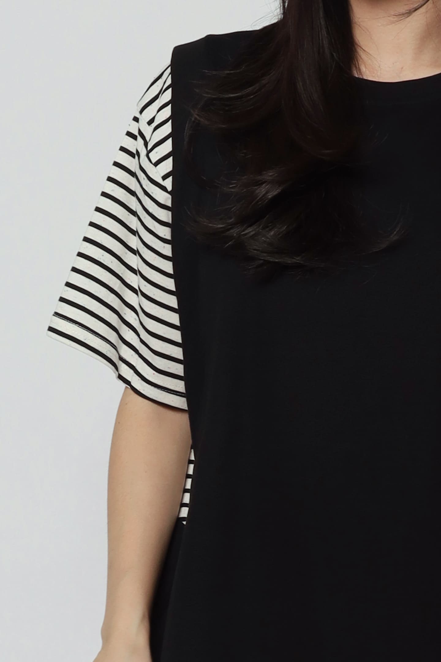 Jonnie Stripes Dress in Black
