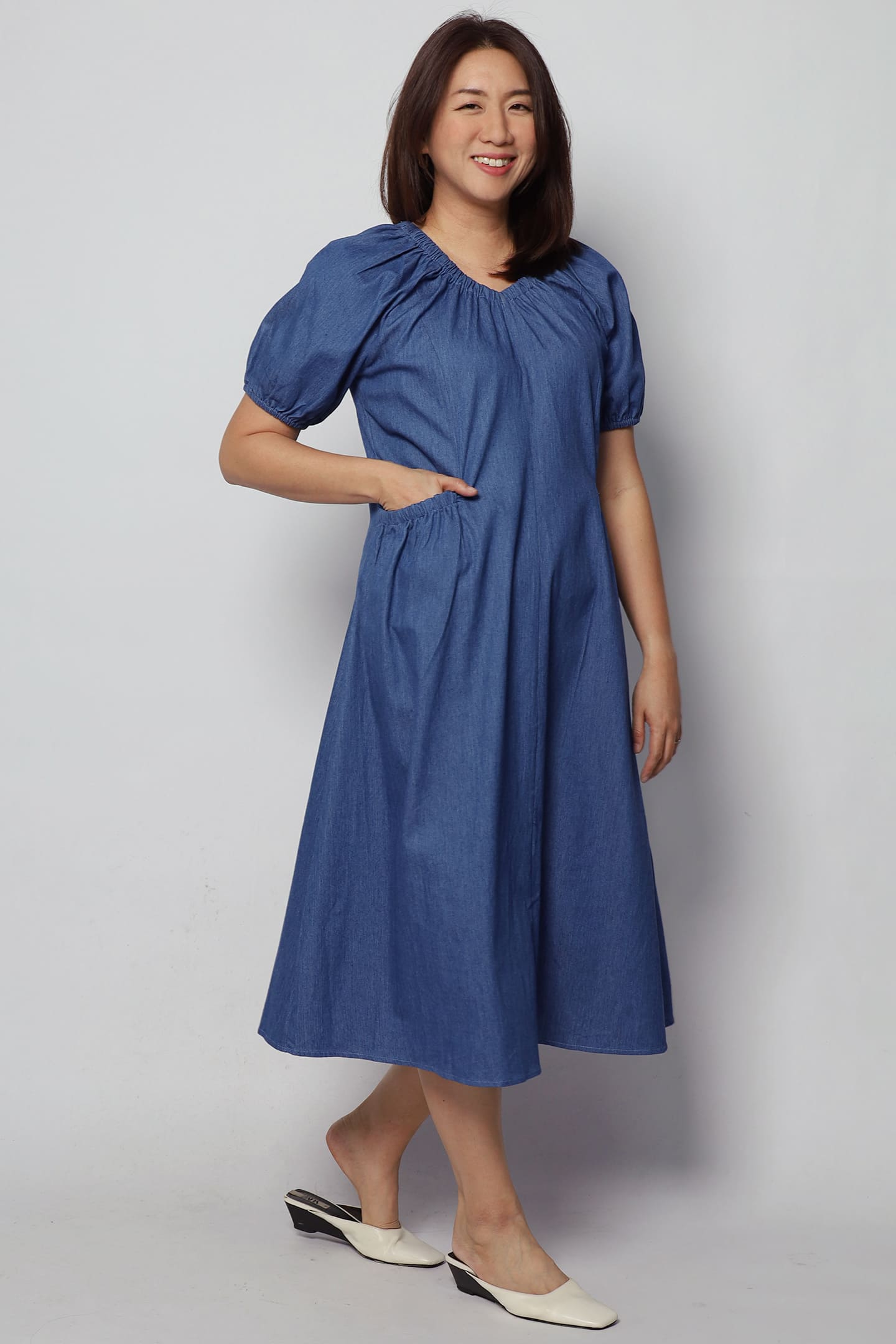 Jorie Denim Pocket Dress