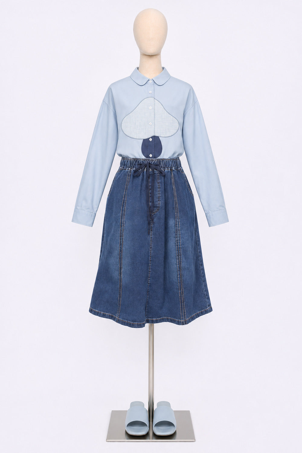 PO - Kiro Denim Skirt in Blue