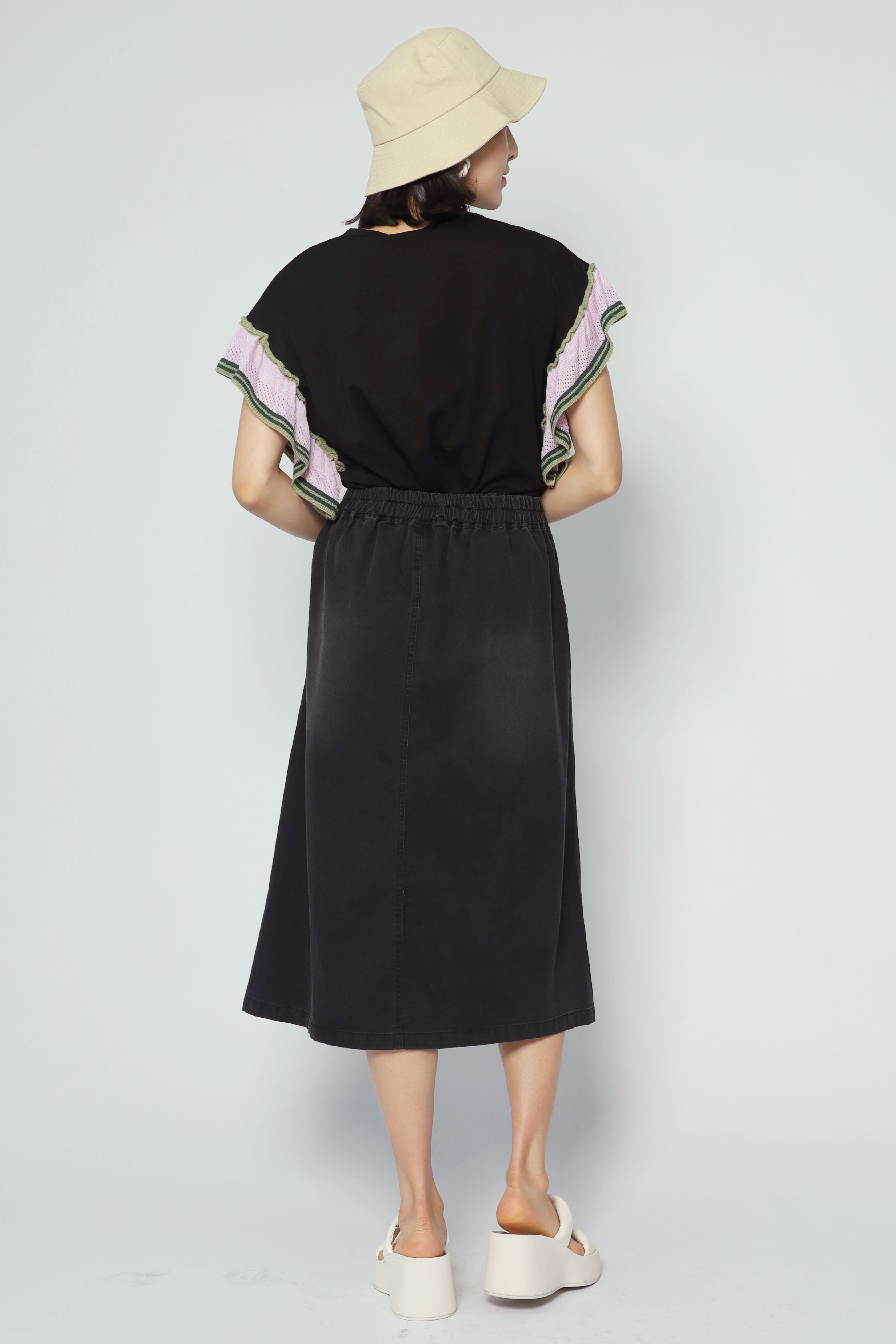 Karla Skirt in Black Denim