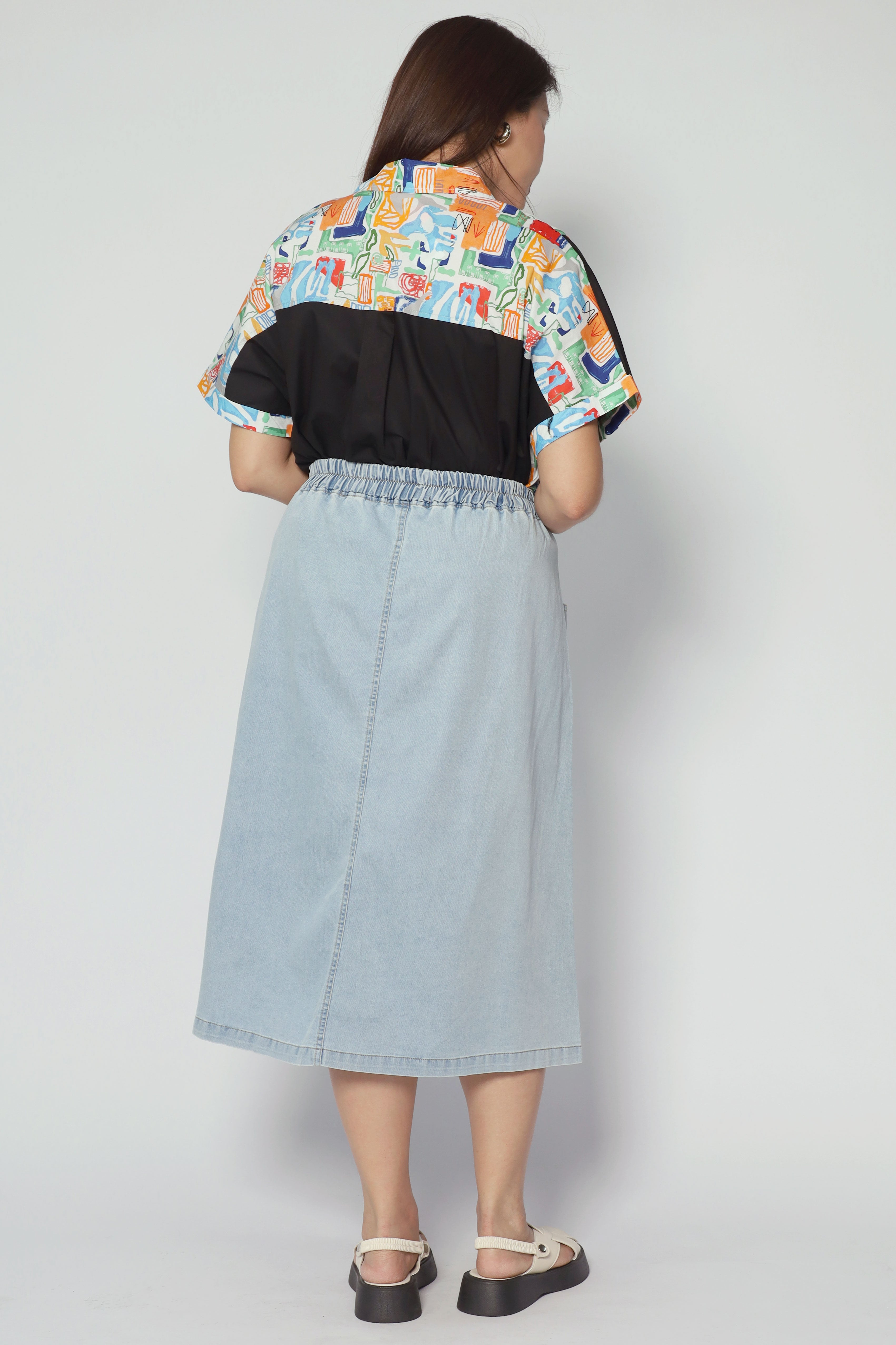 Karla Skirt in Light Blue Denim