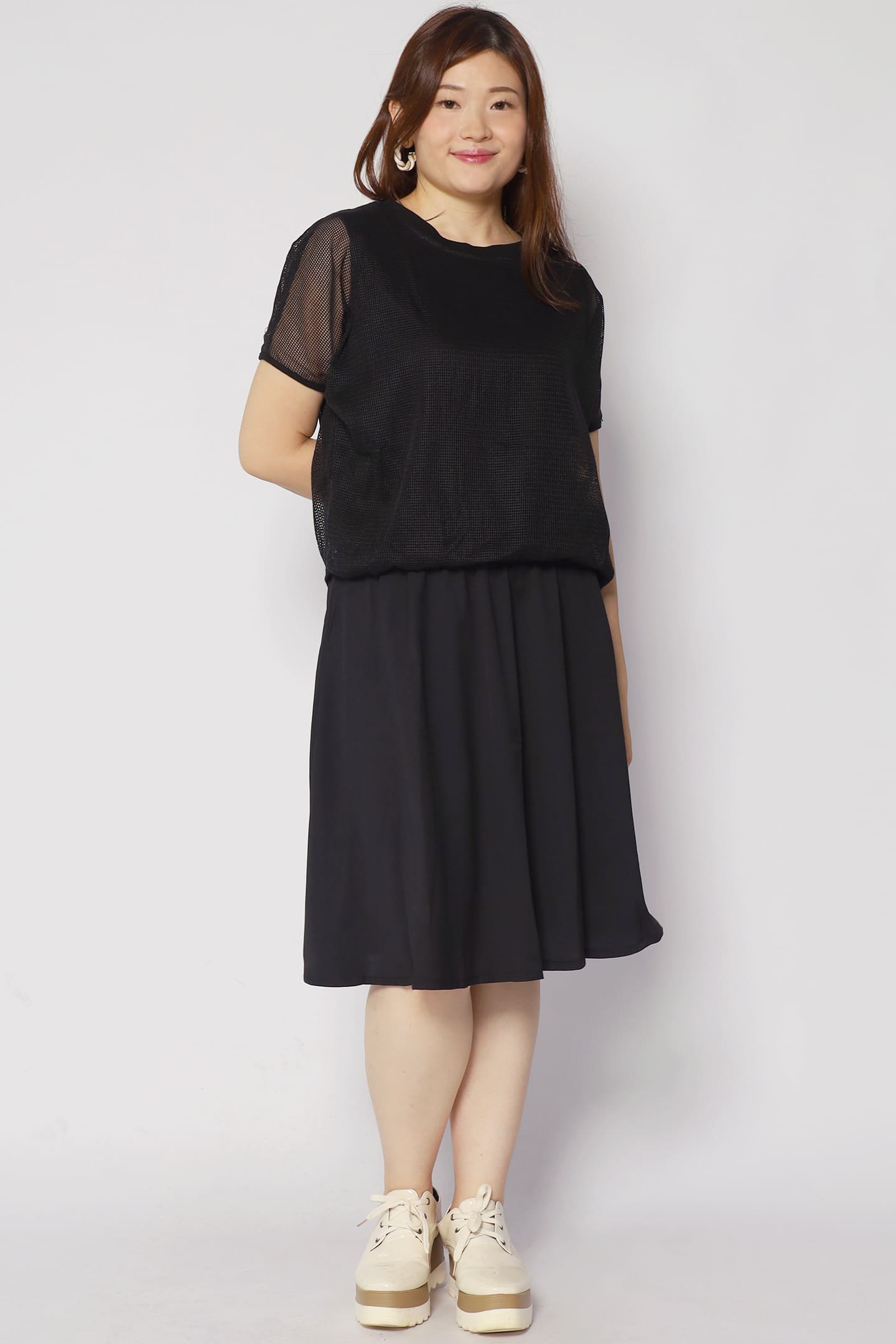 Karlie Netted Dress in Black