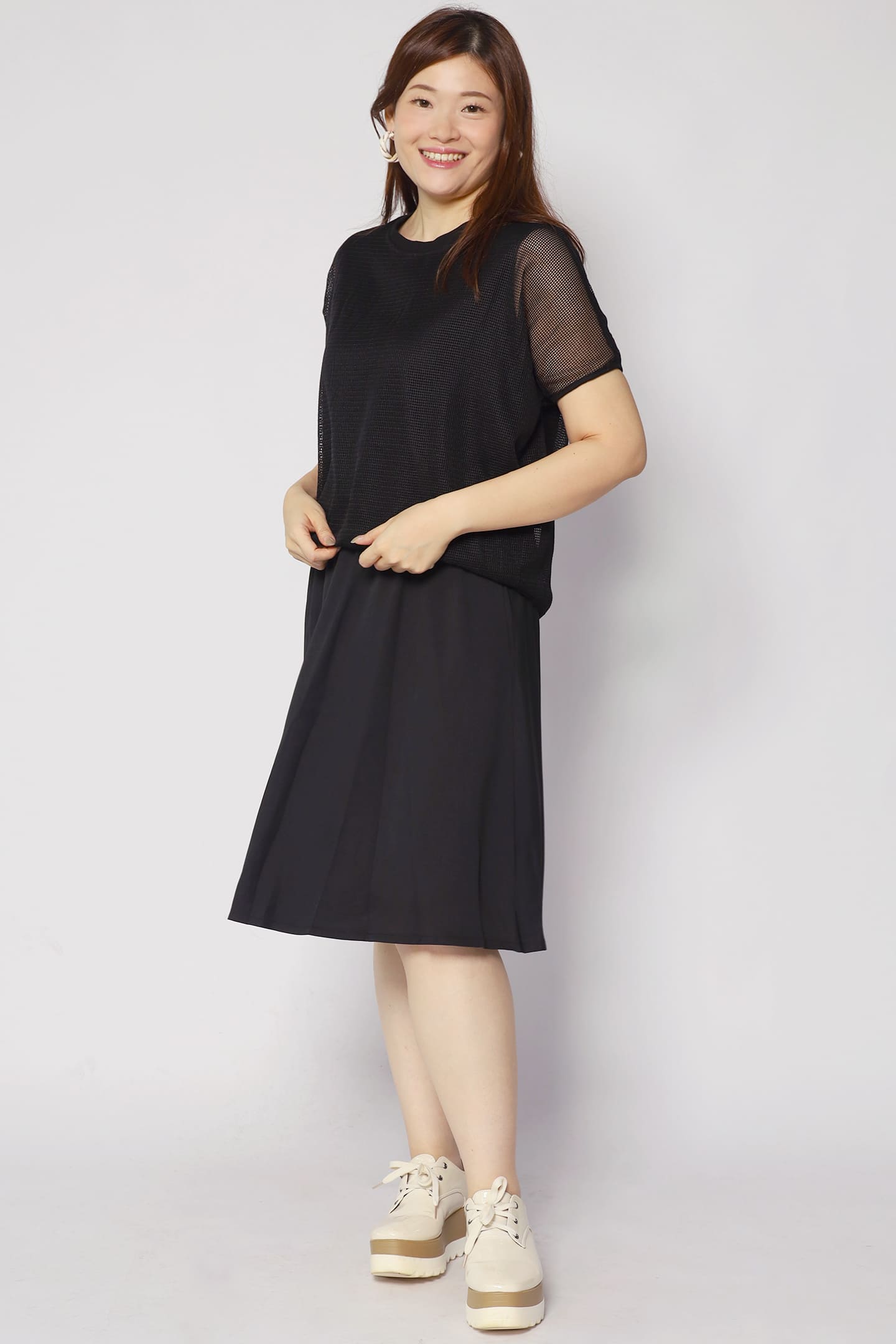 Karlie Netted Dress in Black