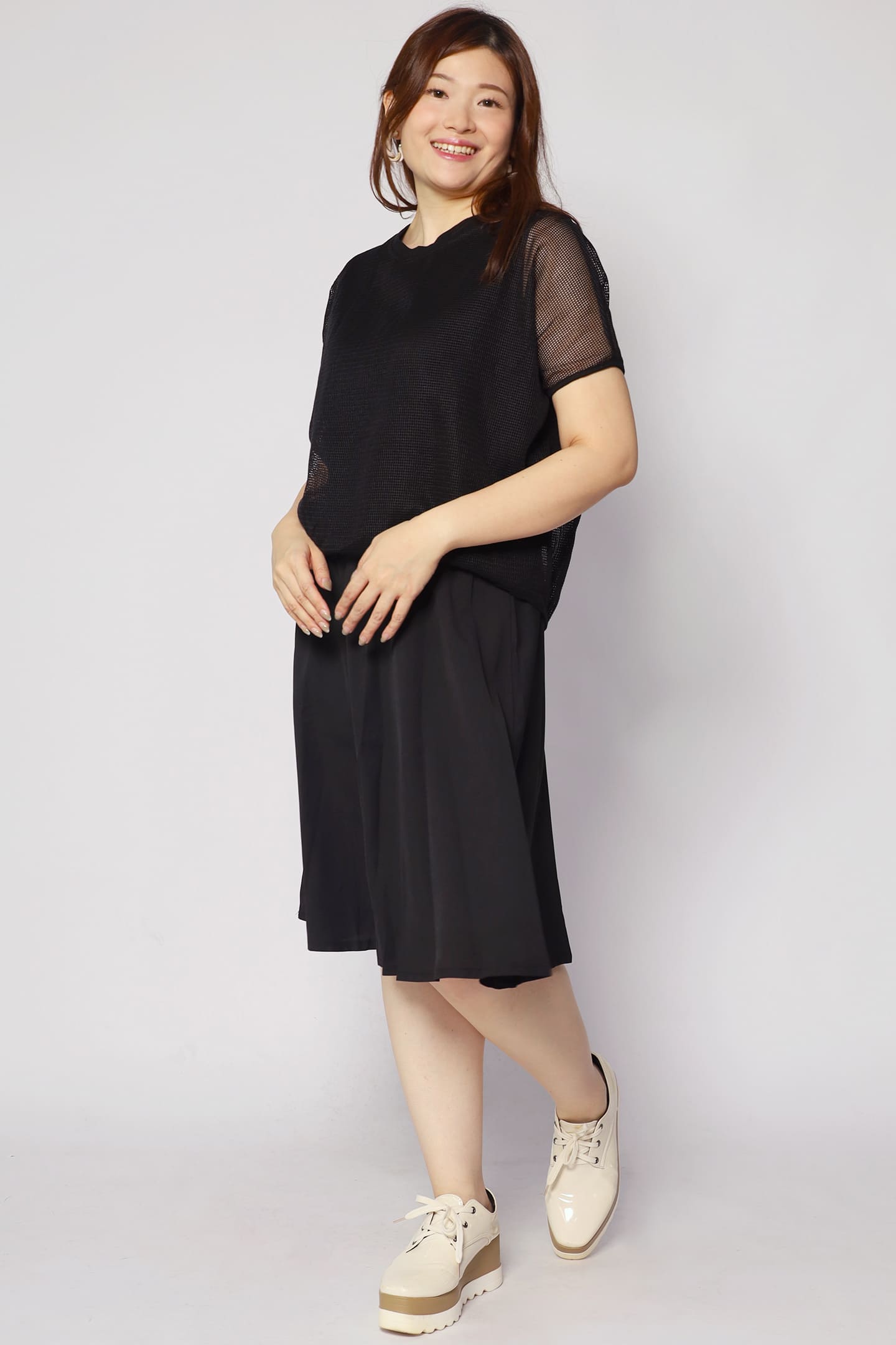 Karlie Netted Dress in Black