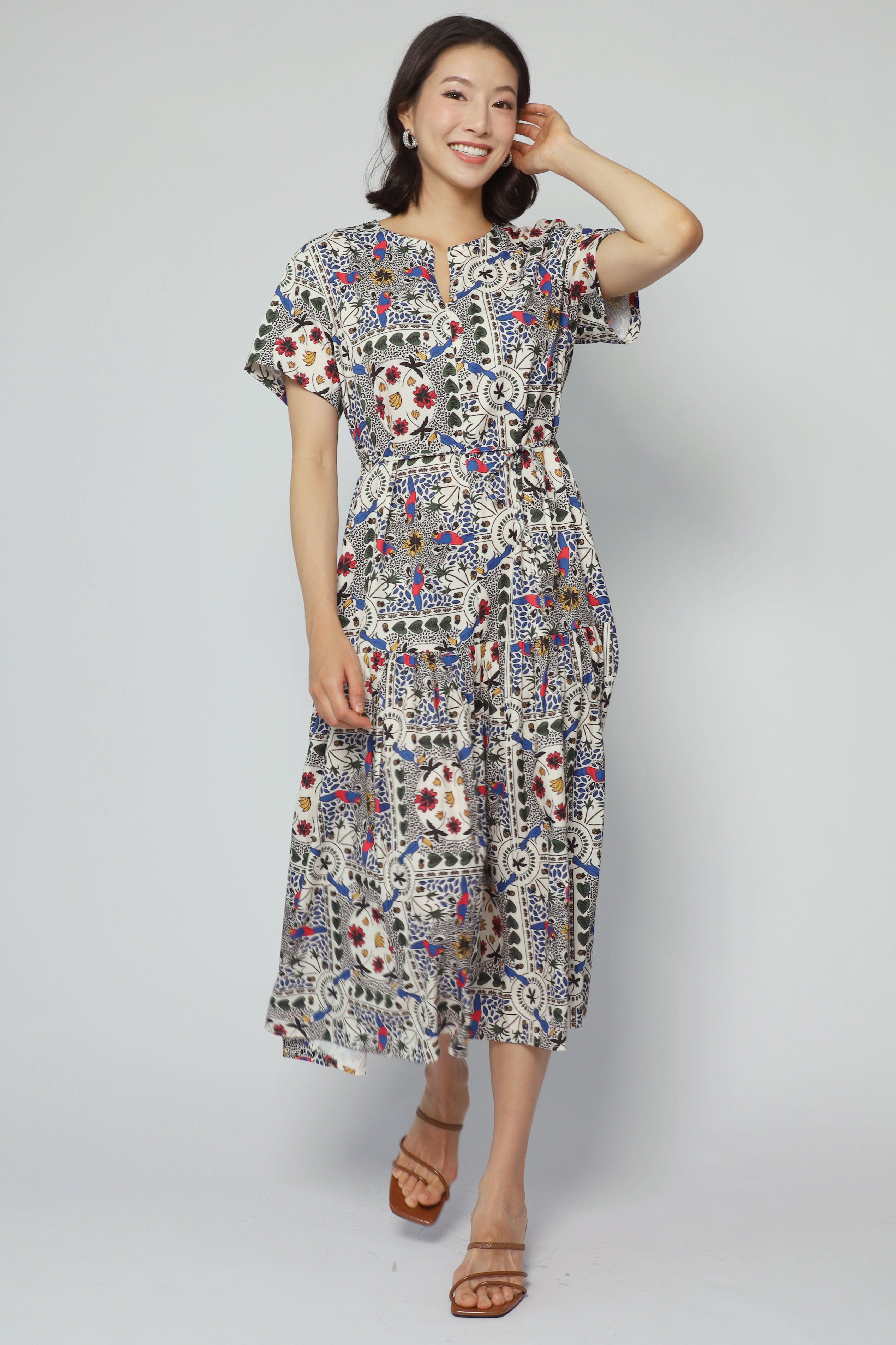 Komy Dress in Parrot Petal