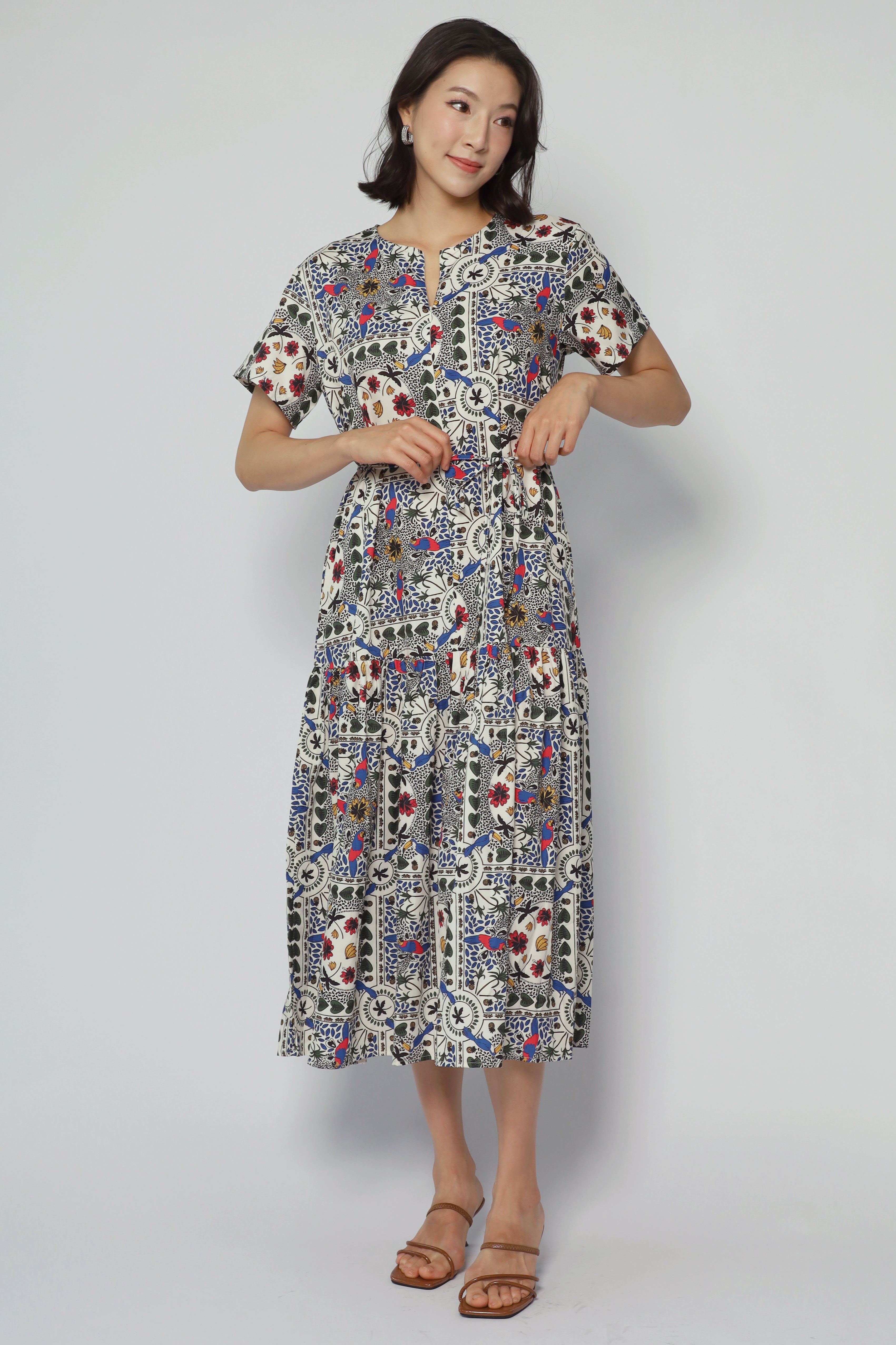 Komy Dress in Parrot Petal