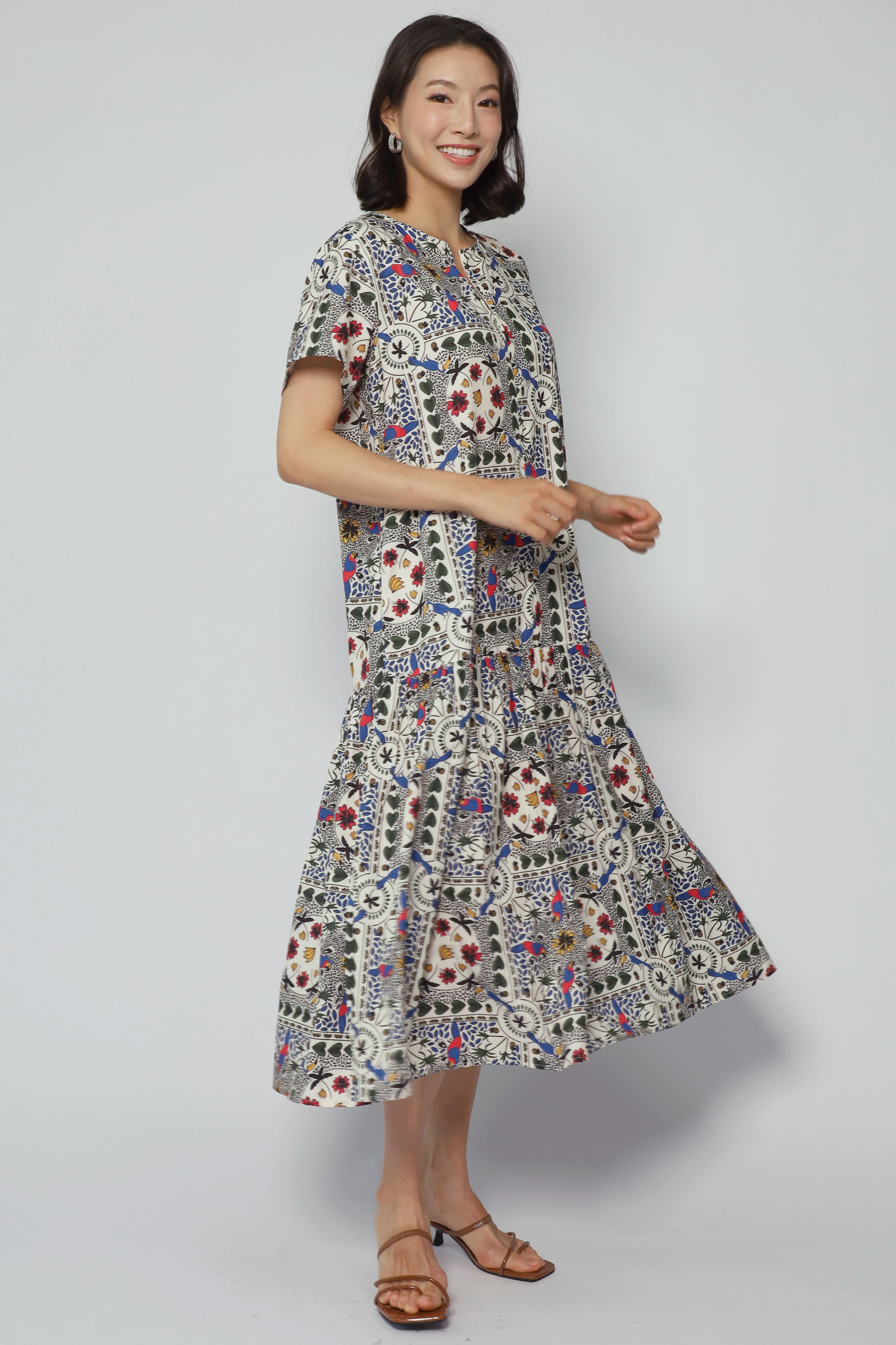 Komy Dress in Parrot Petal