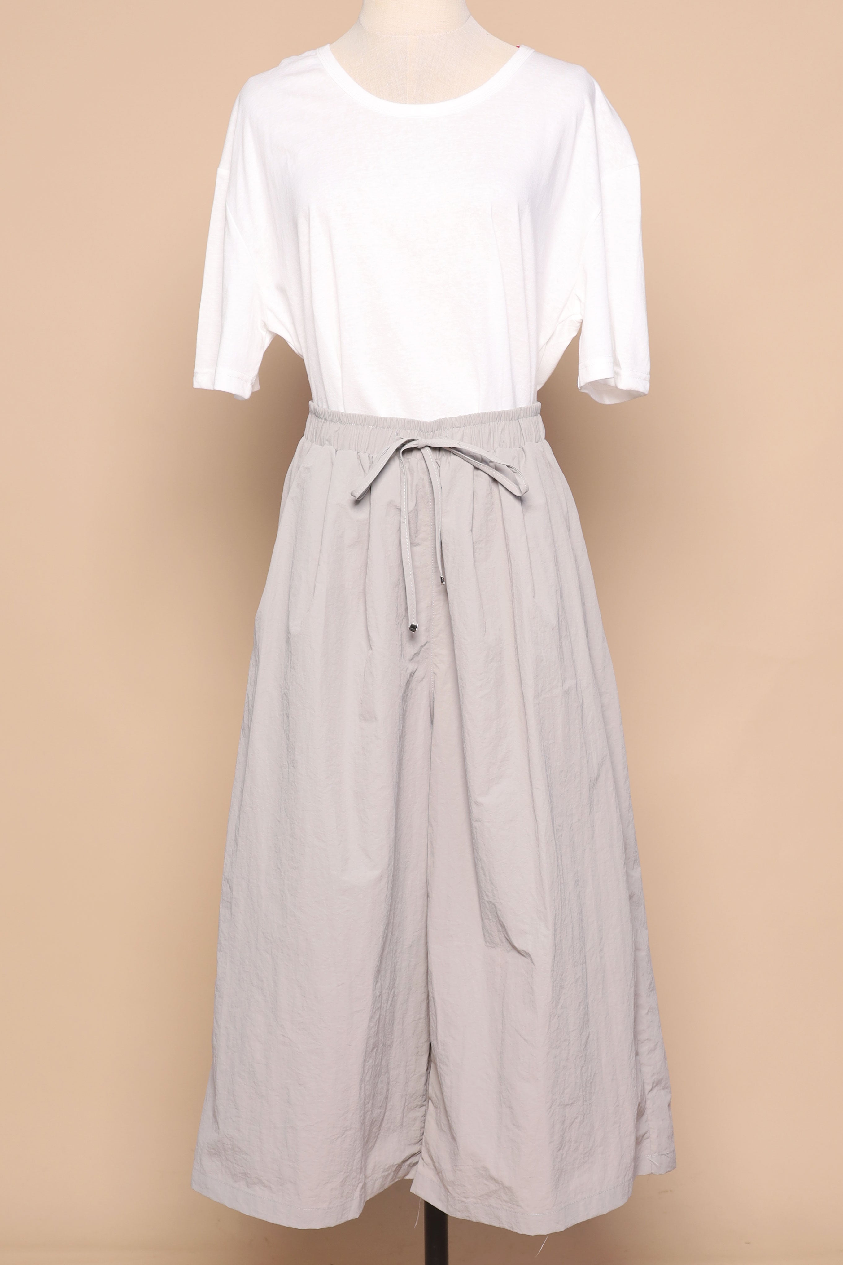 PO - Laia 3 in 1 Vest Top and Pants Set in Grey White