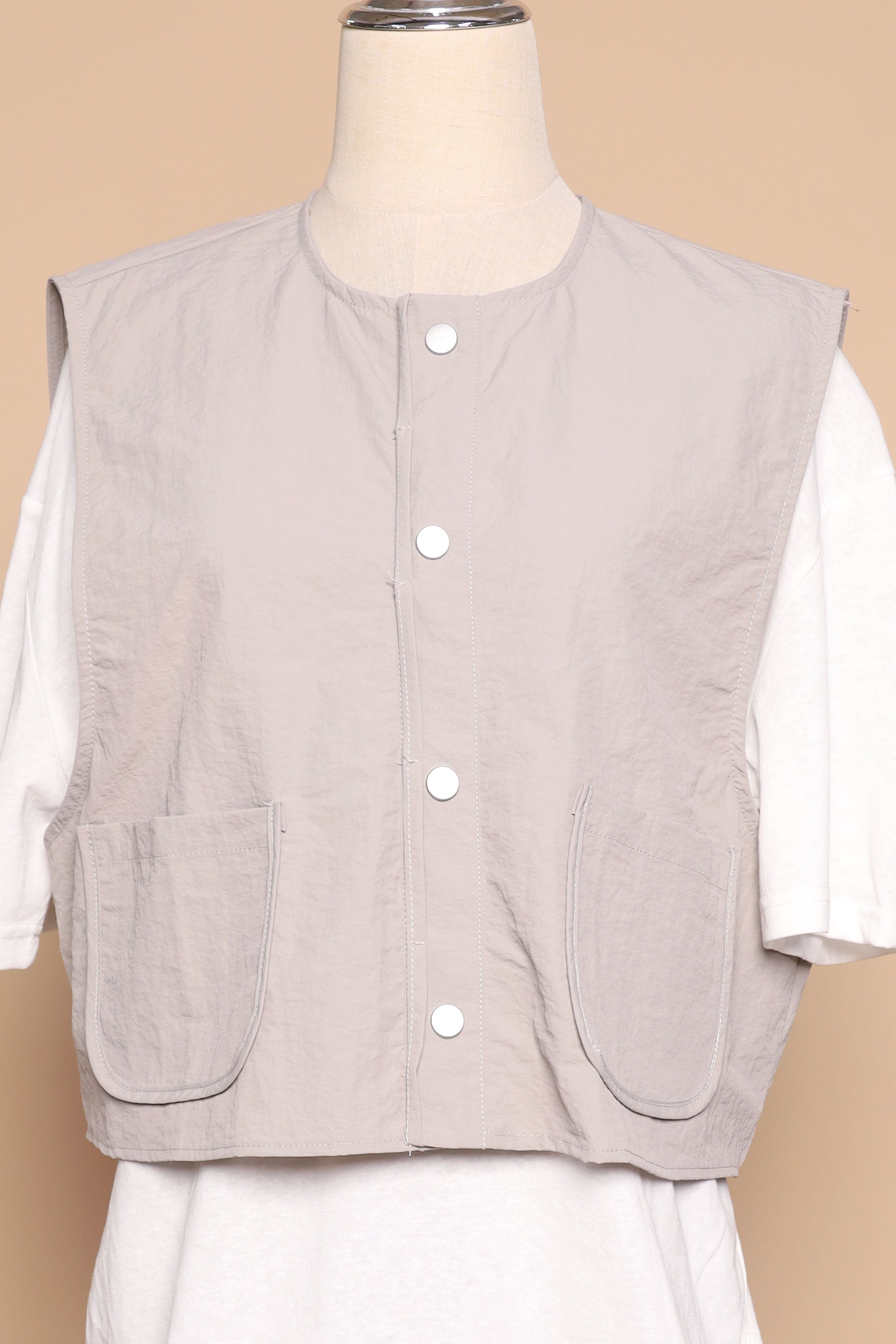 PO - Laia 3 in 1 Vest Top and Pants Set in Grey White
