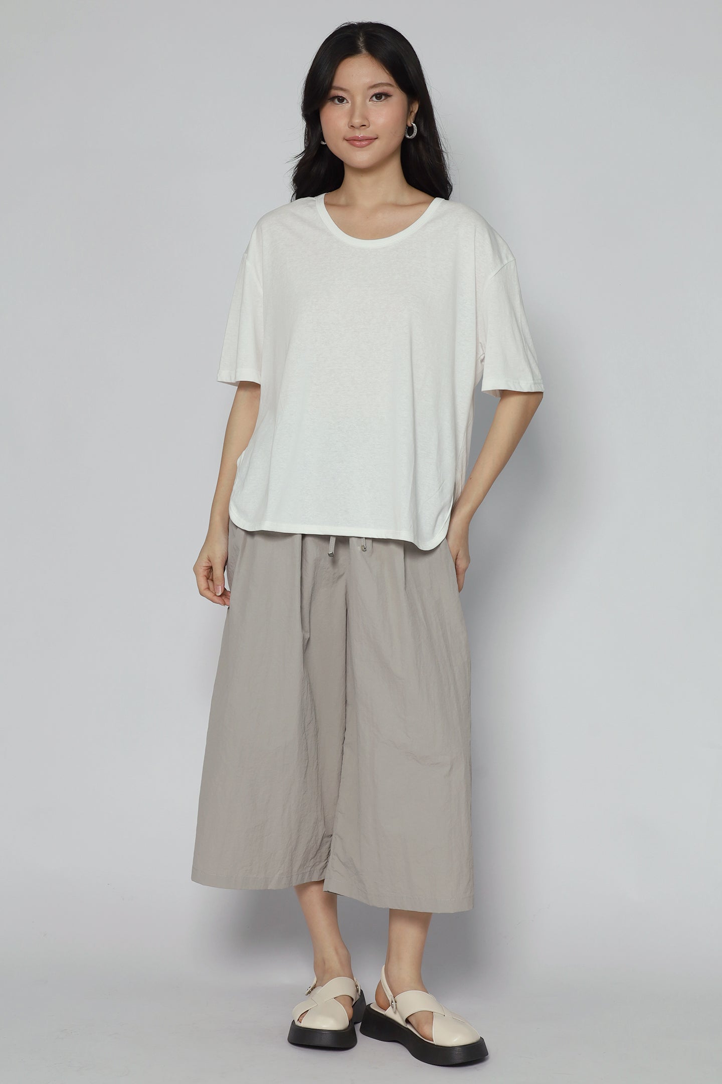 Backorders Laia 3 in 1 Vest Top and Pants Set in Grey White