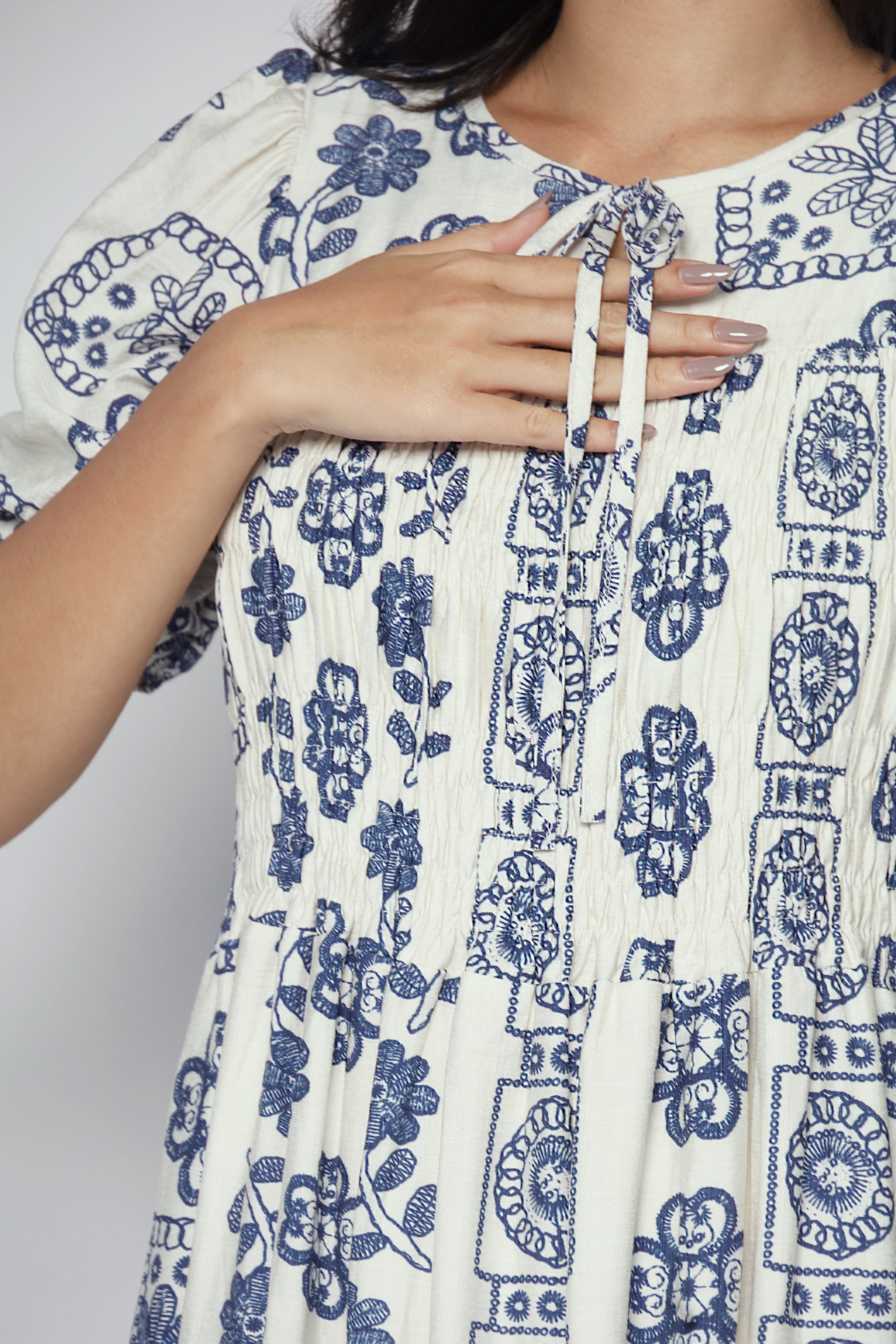 Lexi Dress in White Escape