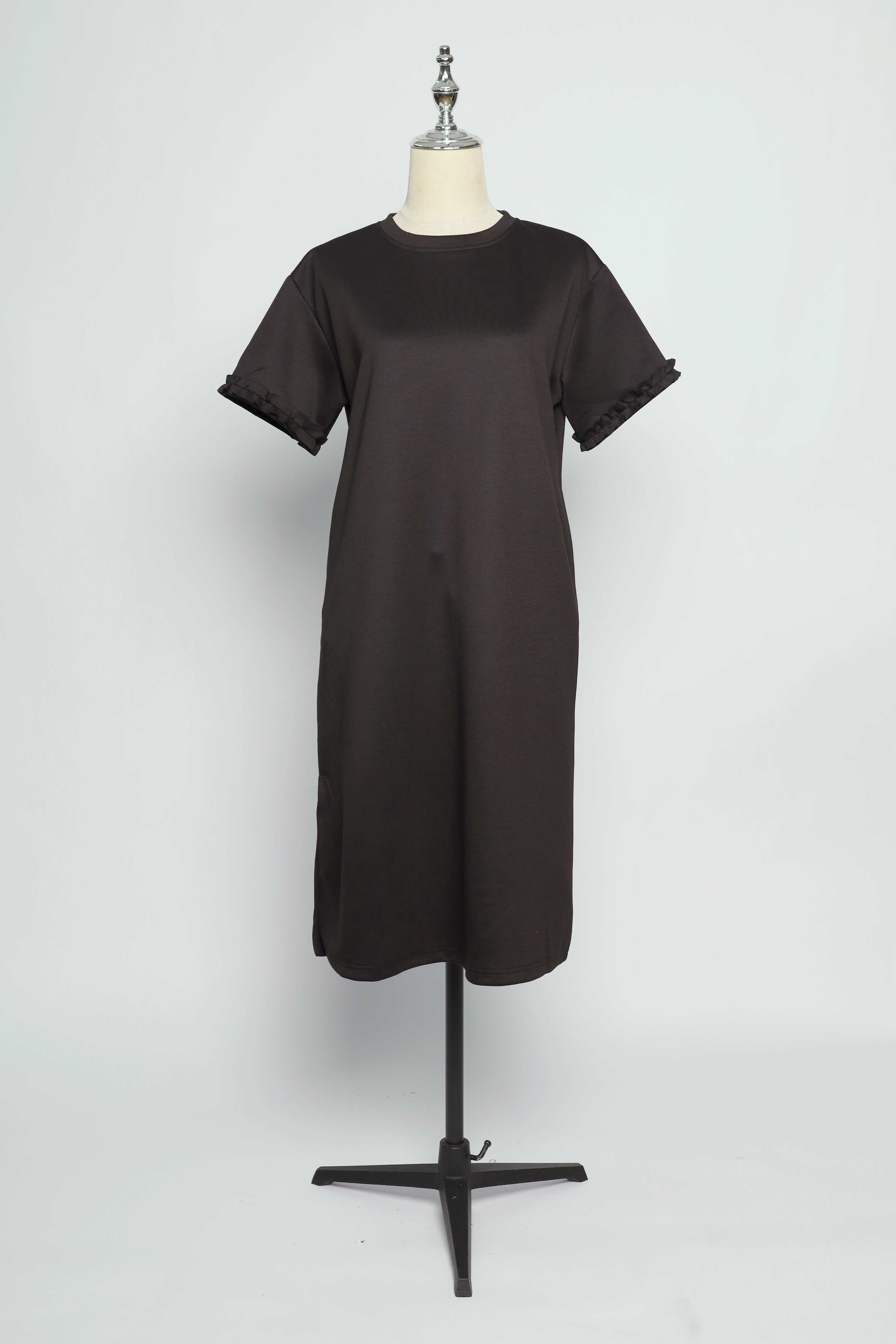 PO - Lynne Ruffle Sleeves Dress in Black
