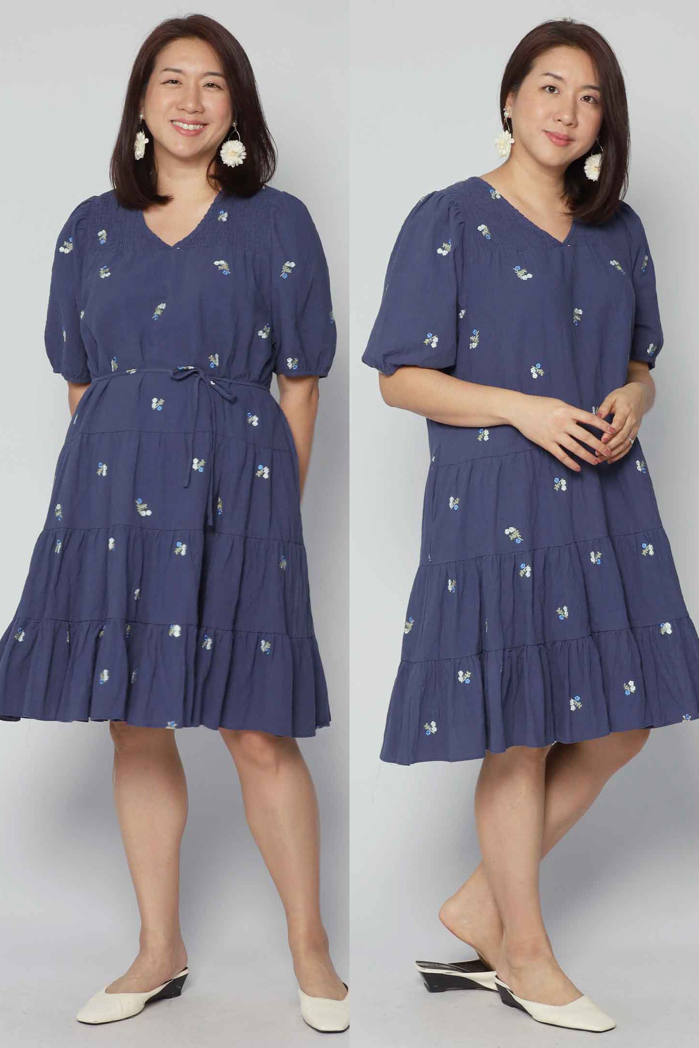 Melbourne Dress in Sapphire Buds