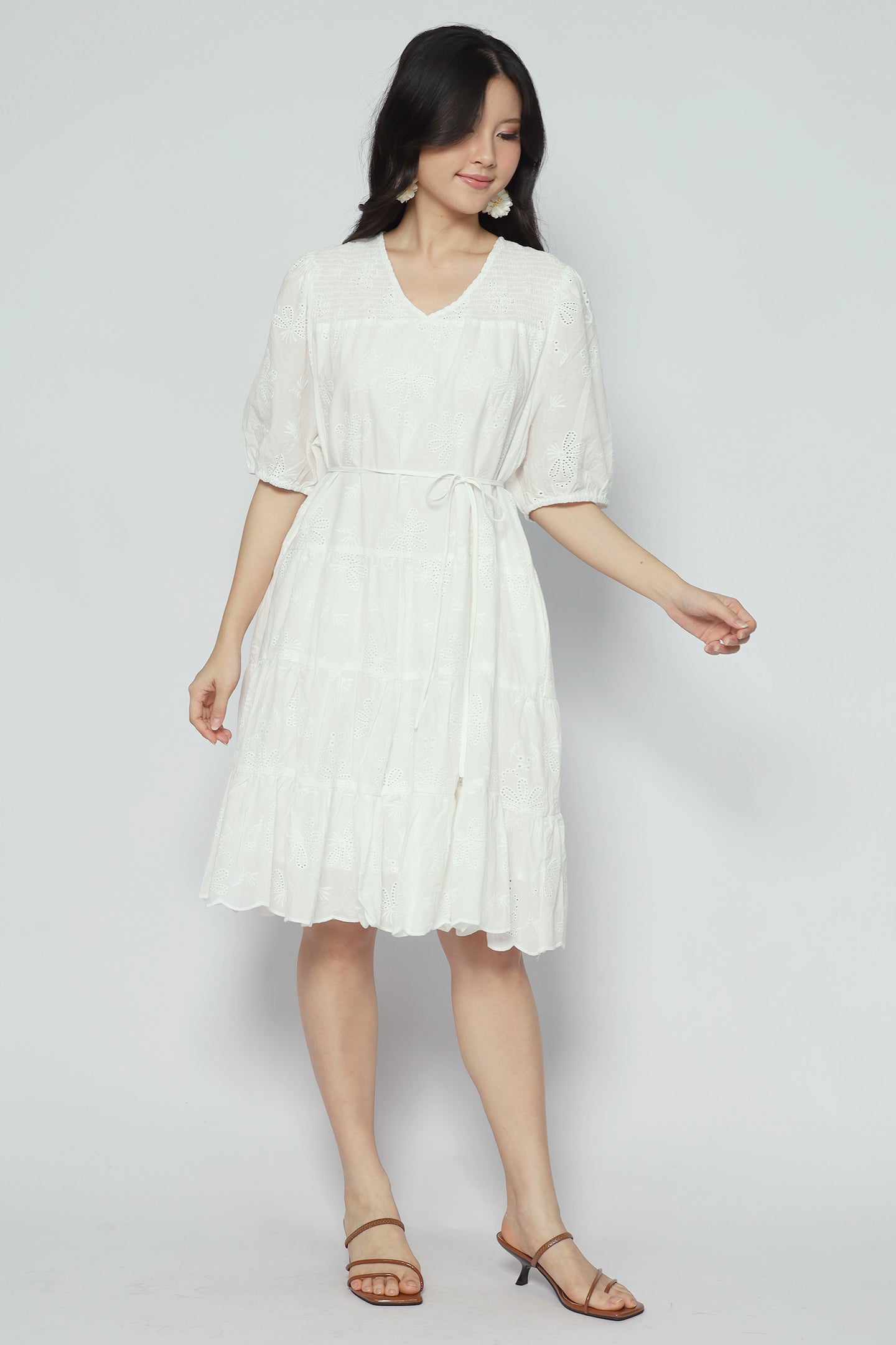 Melbourne Dress in Eyelet Dream