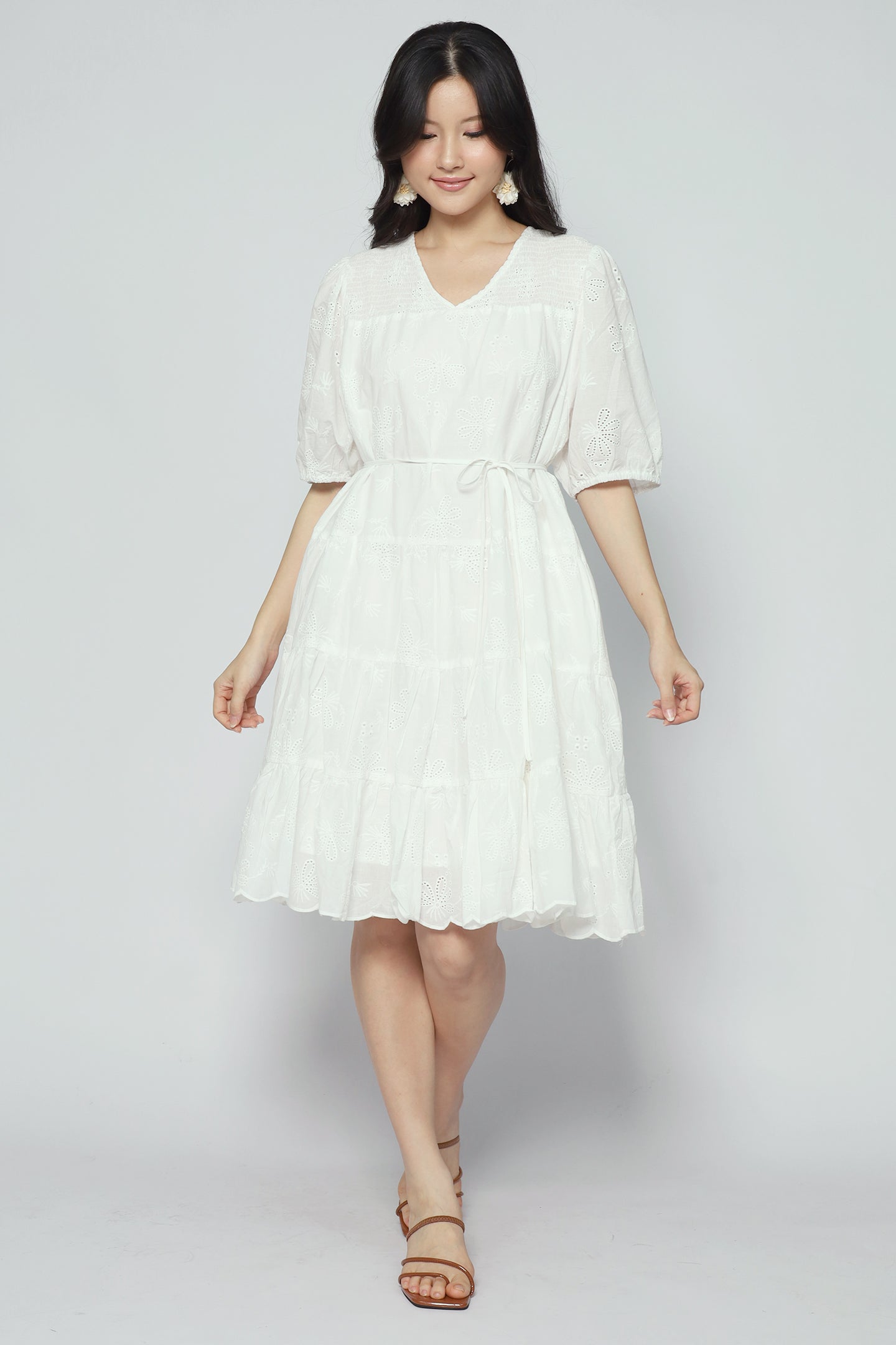 Melbourne Dress in Eyelet Dream