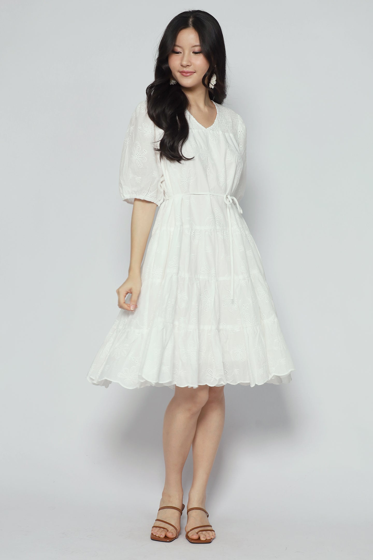 Melbourne Dress in Eyelet Dream