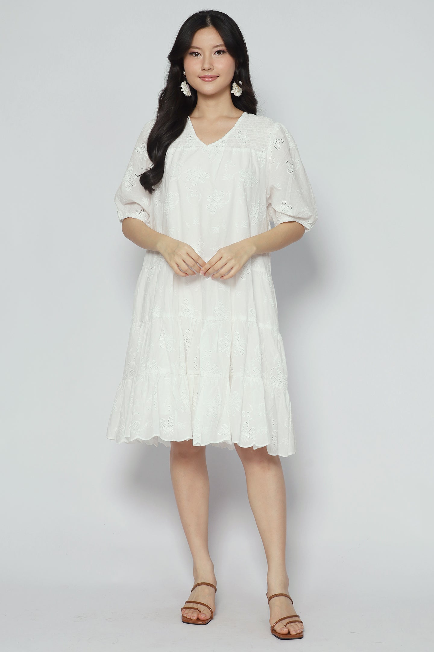 Melbourne Dress in Eyelet Dream