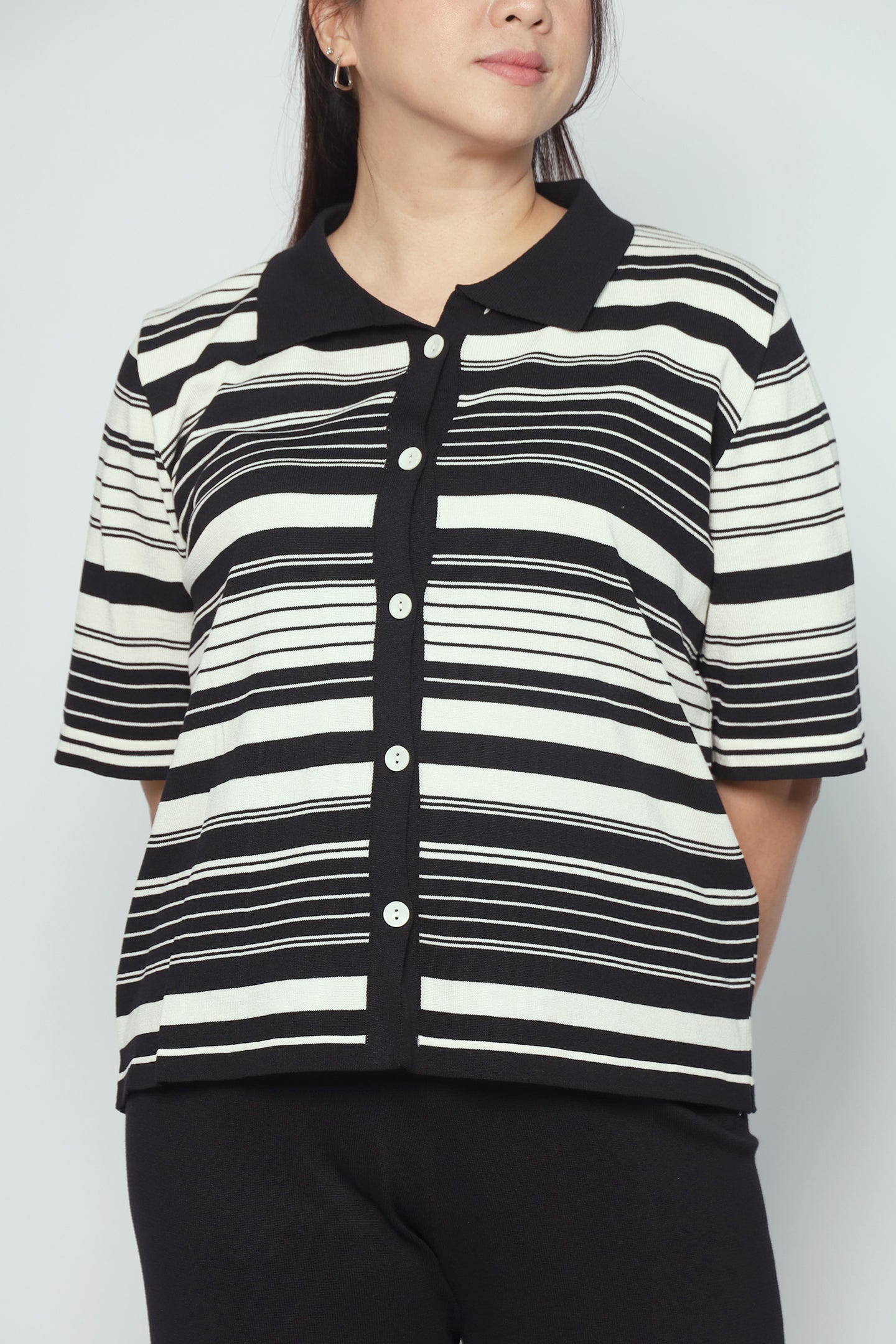 Mun Knit Stripes 2 in 1 Top and Pants Set