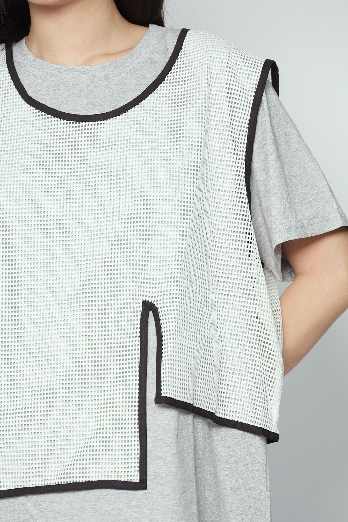 Neve Mesh Top in Grey