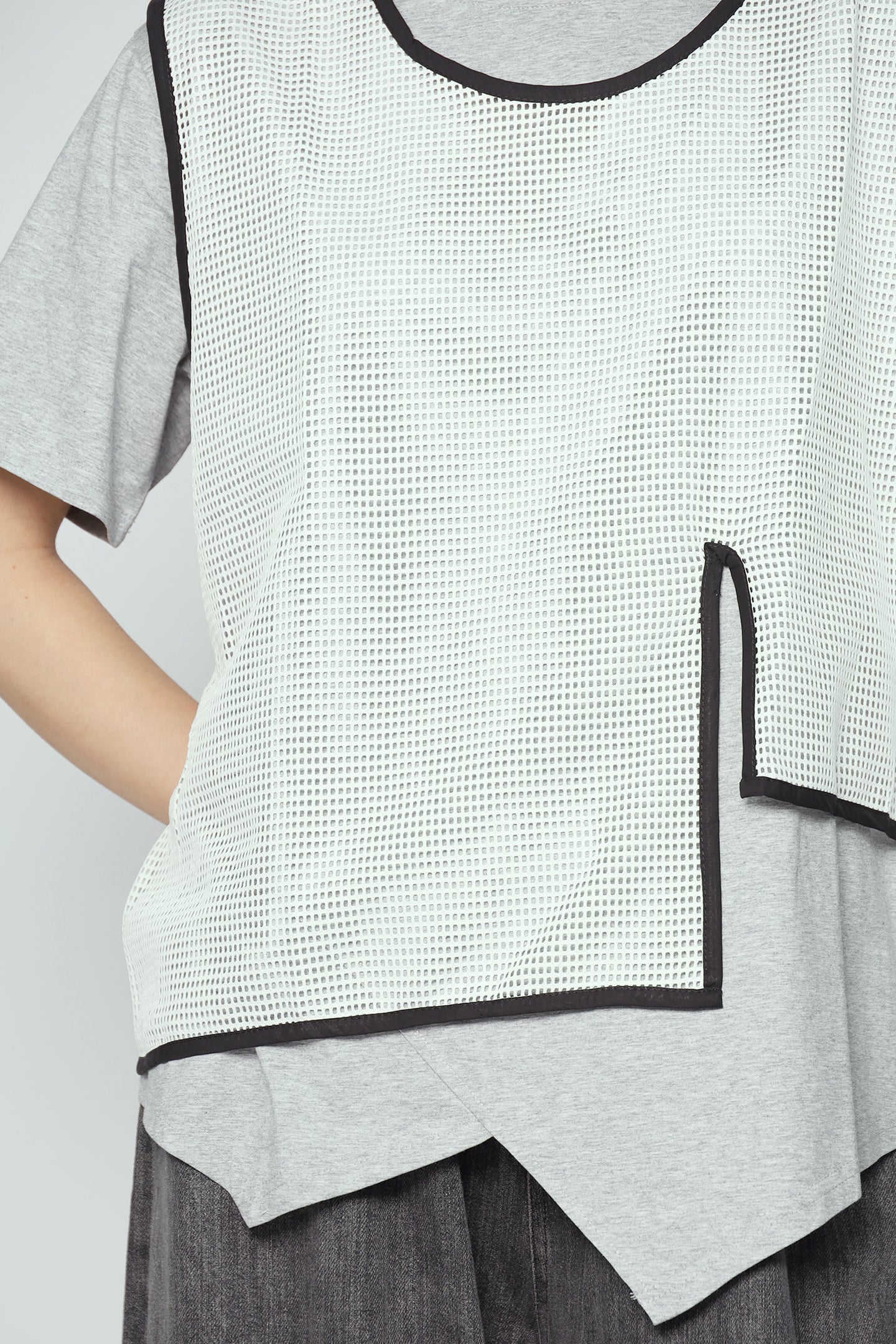 Neve Mesh Top in Grey