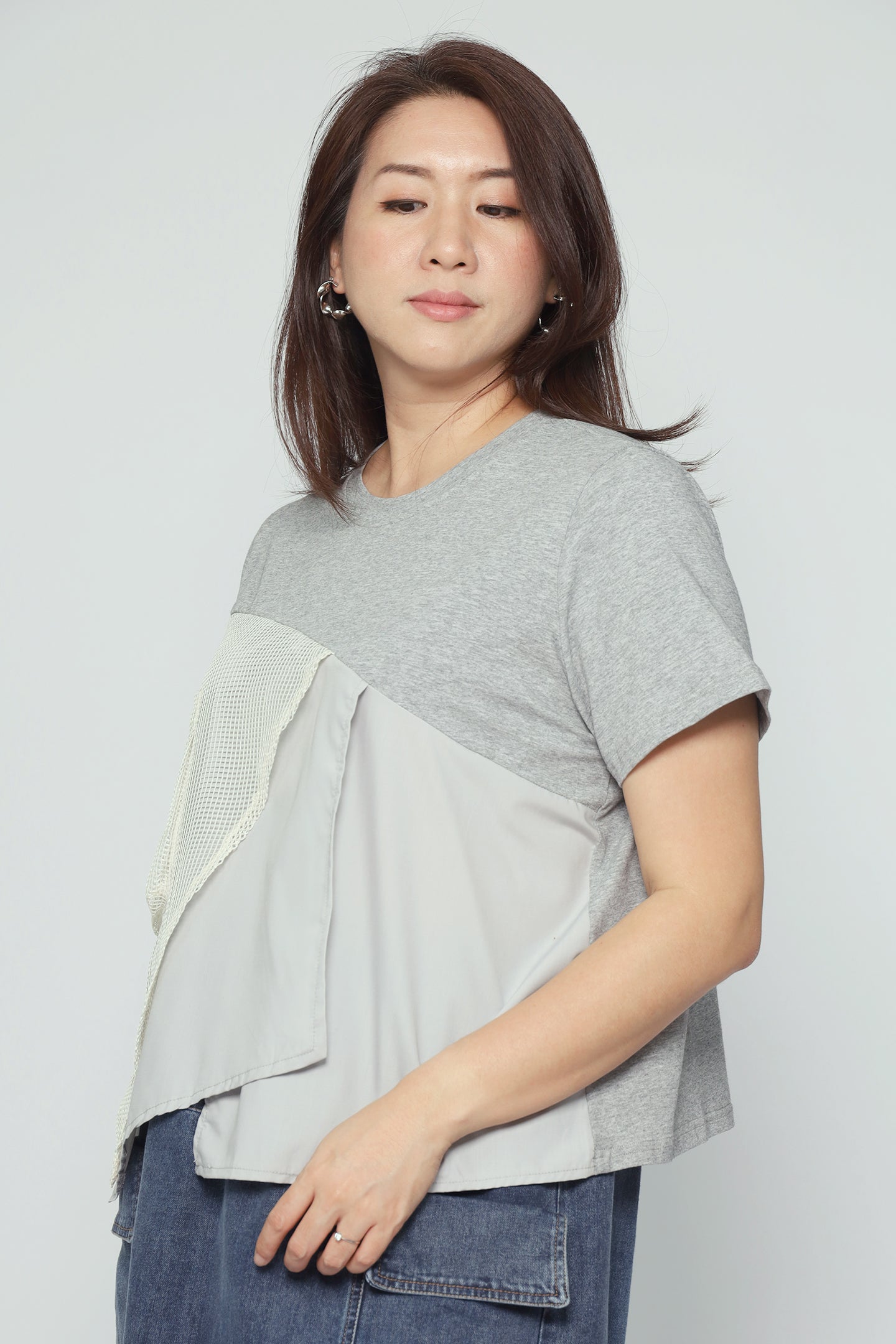 Noel Netted Top in Grey