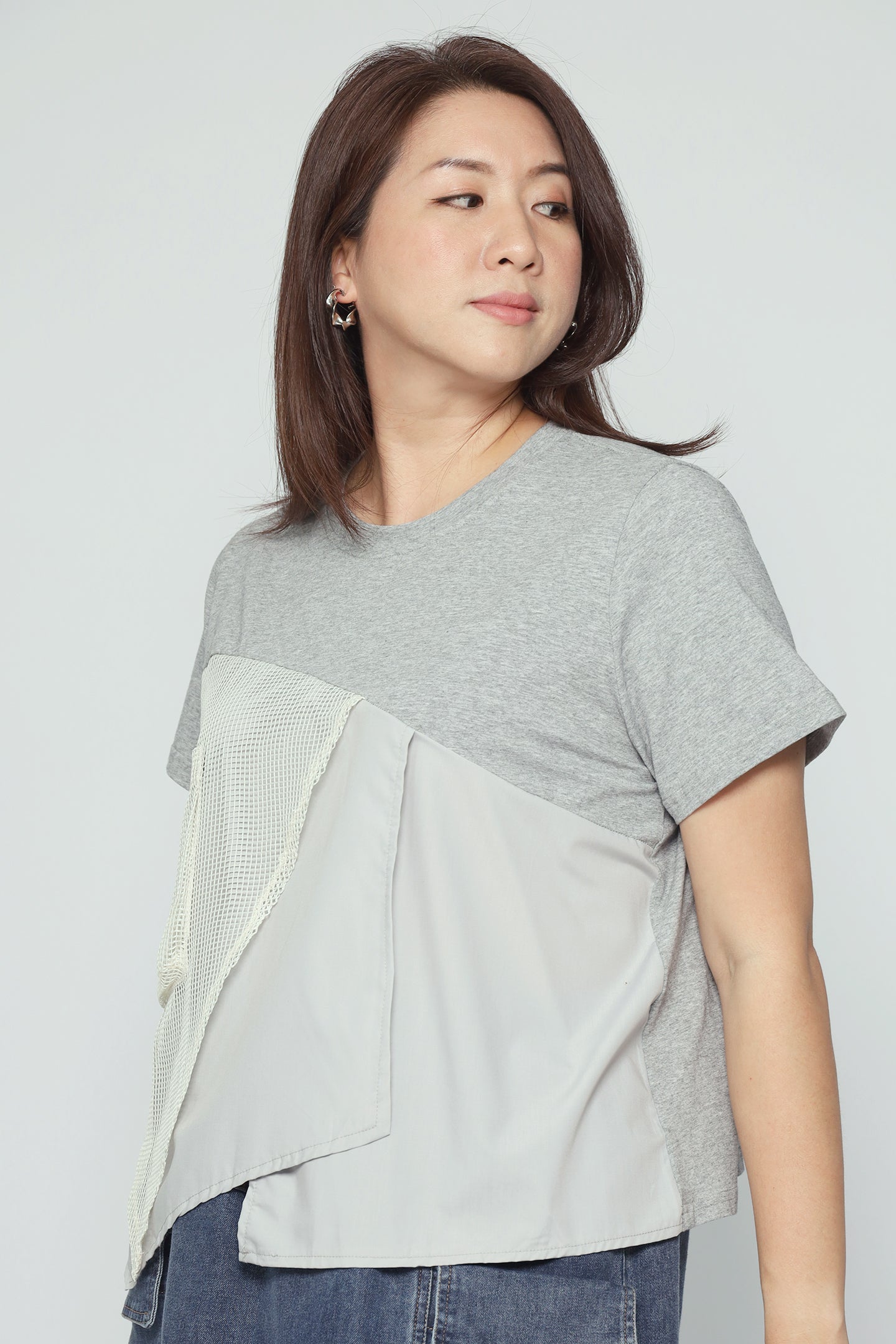 Noel Netted Top in Grey