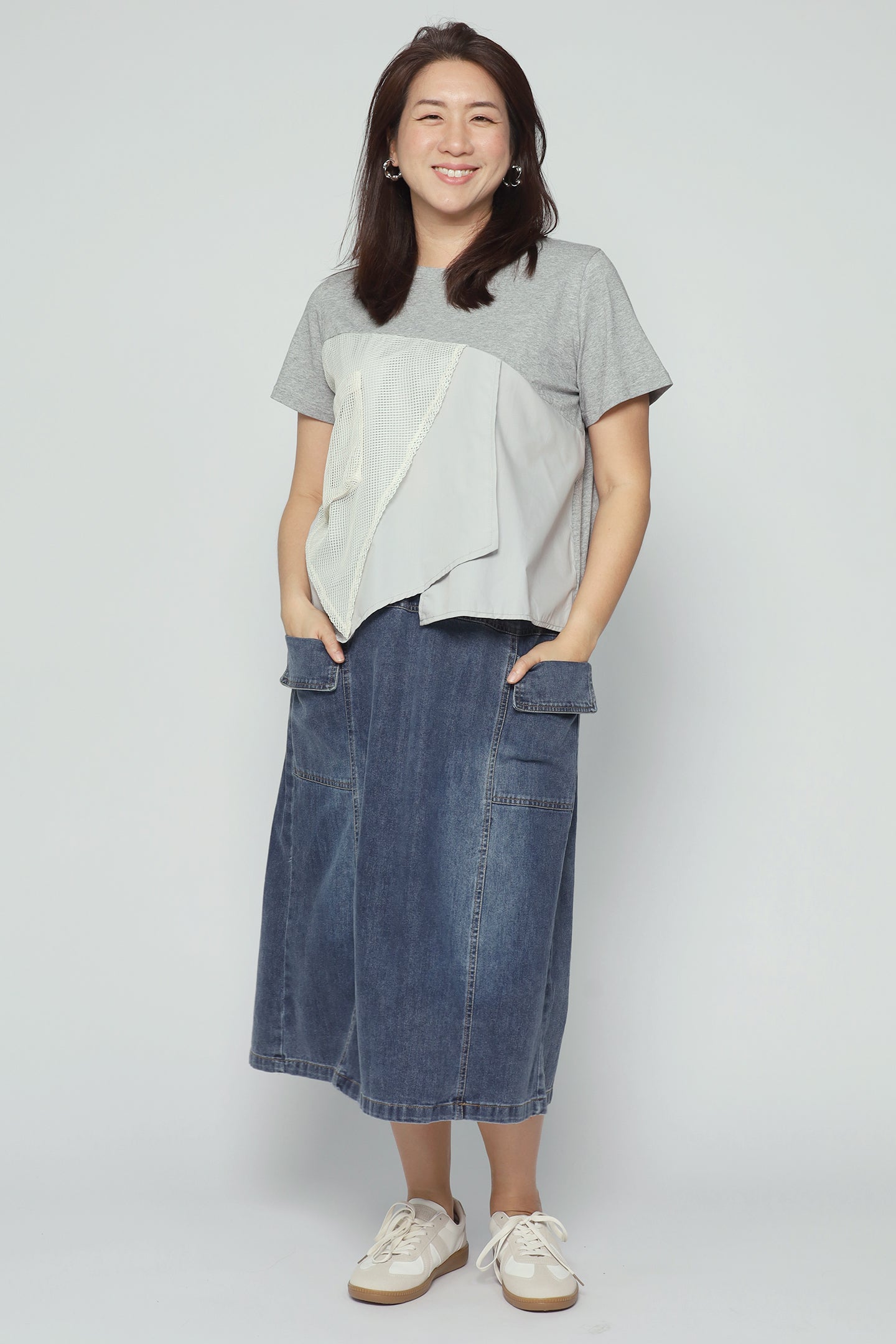Noel Netted Top in Grey