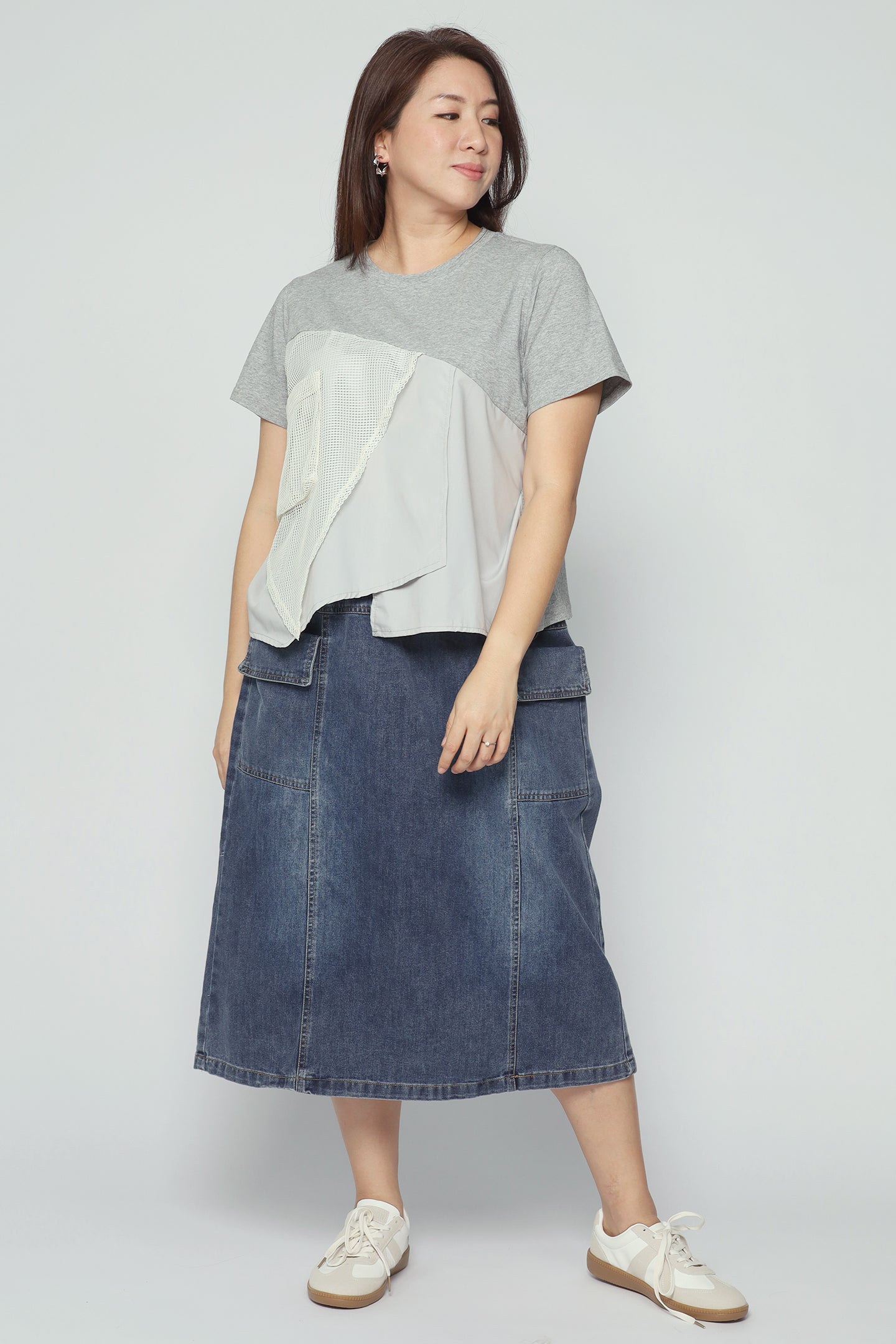 Noel Netted Top in Grey