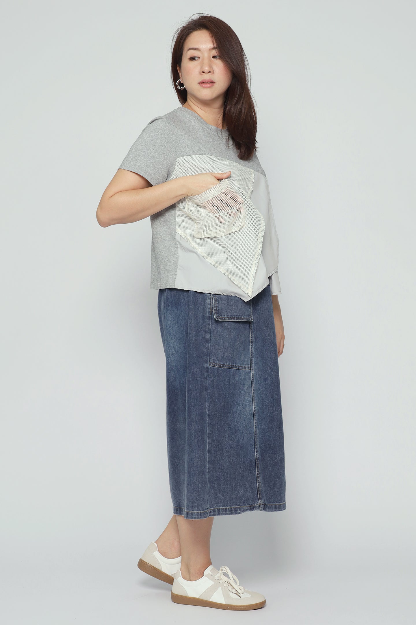 Noel Netted Top in Grey