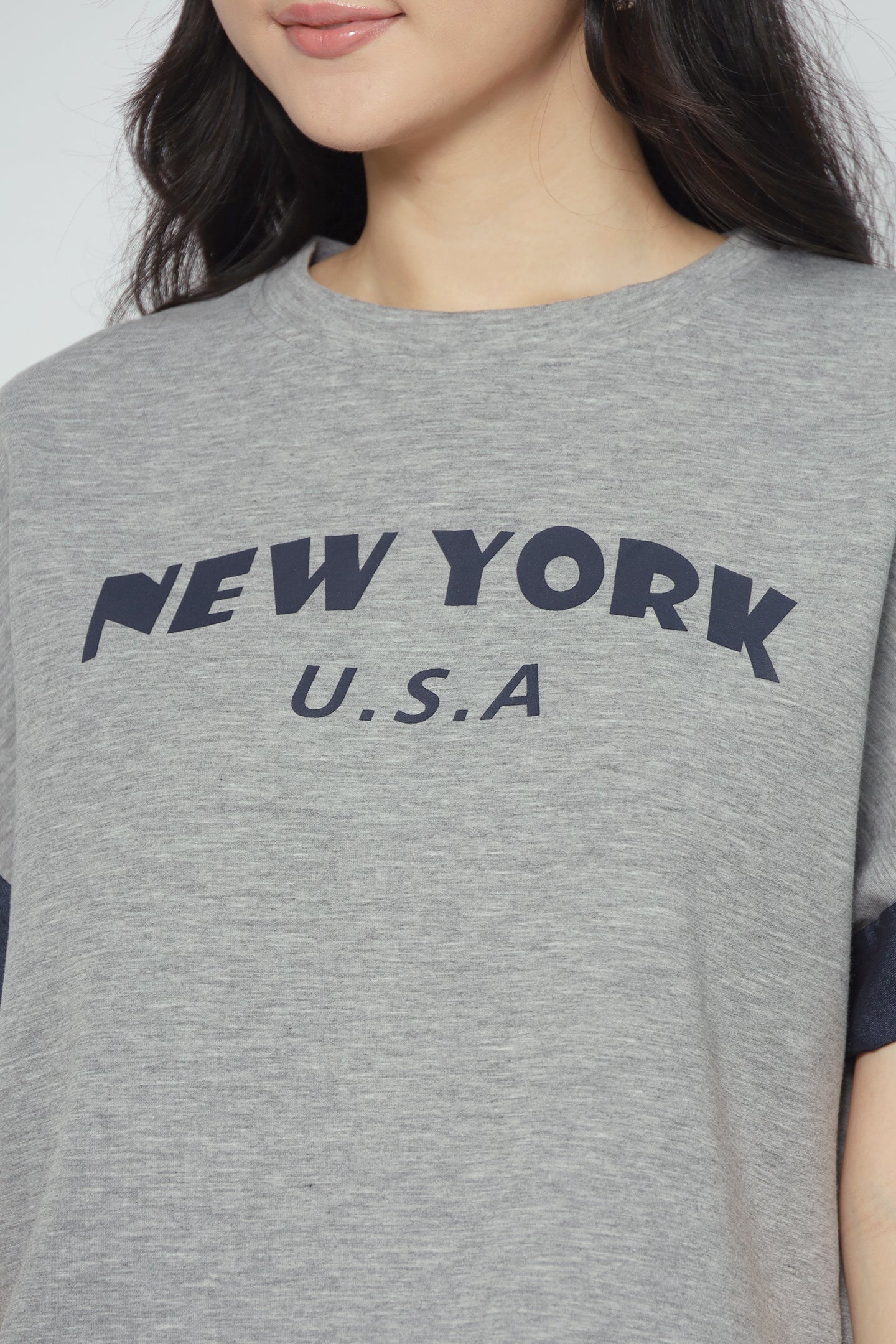 NY USA 2 in 1 Top and Skirt Set in Grey