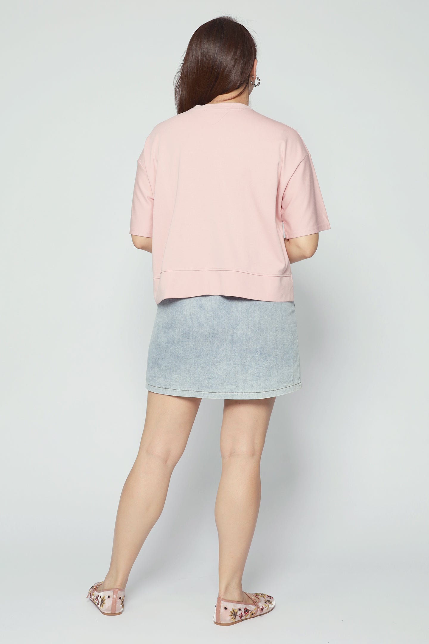 Easy By TE - Peiling Button Top in Baby Pink
