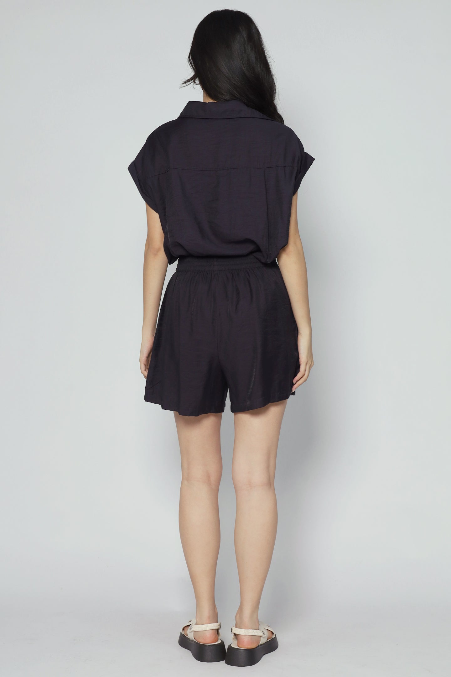 Perryu 2 in 1 Top and Shorts Set in Navy