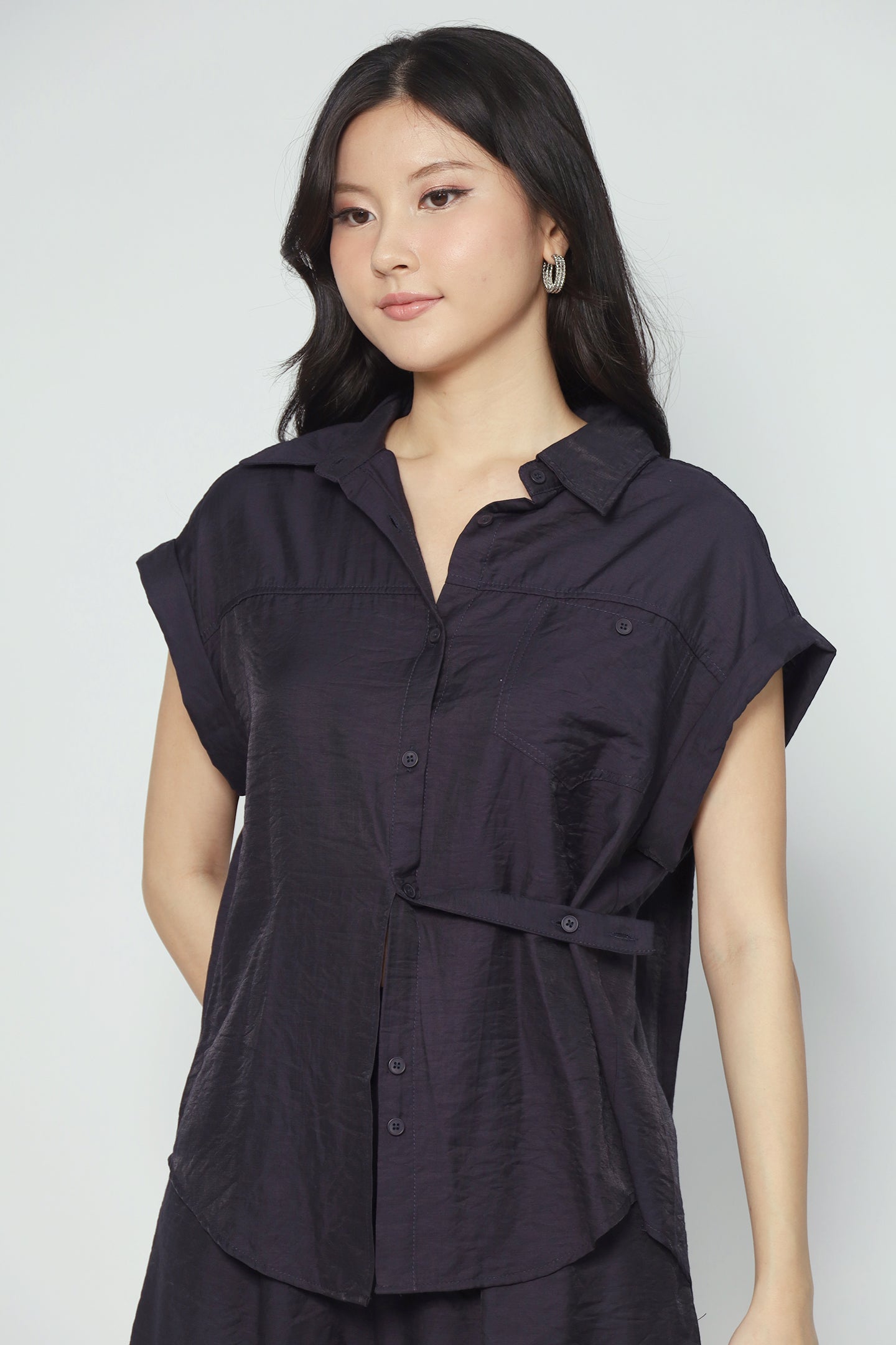 Perryu 2 in 1 Top and Shorts Set in Navy