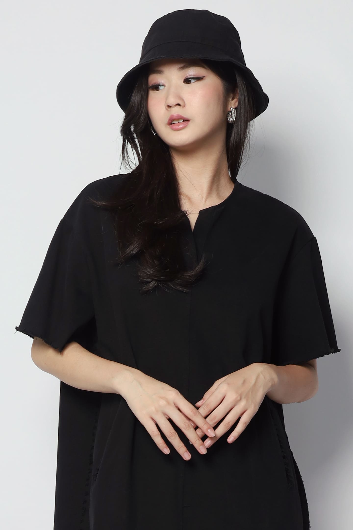 Pedro Denim Dress in Black